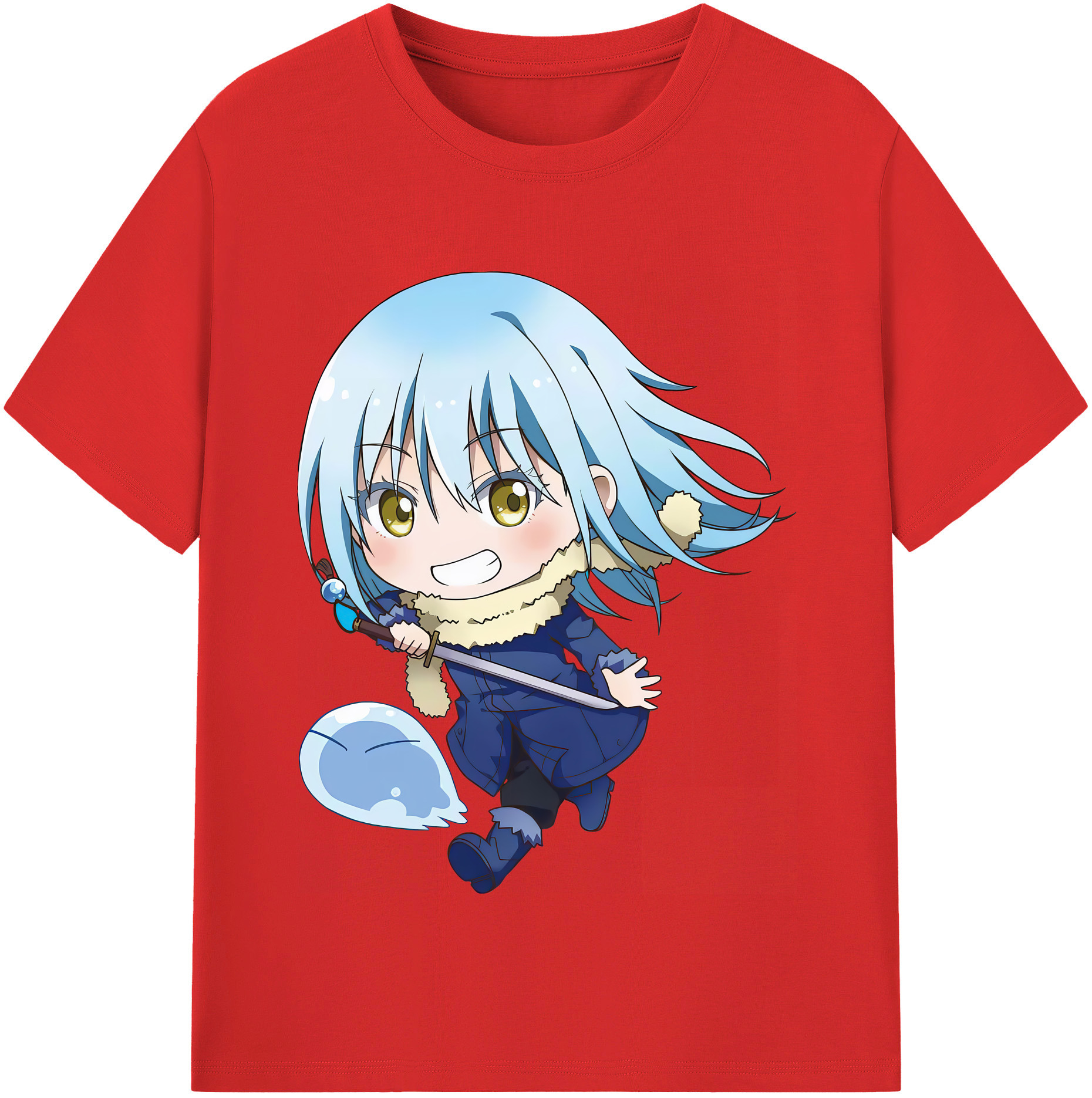 （画像用） 転スラ Regarding Reincarnated to Slime レディースカジュアルプリントTシャツ（綿100％）