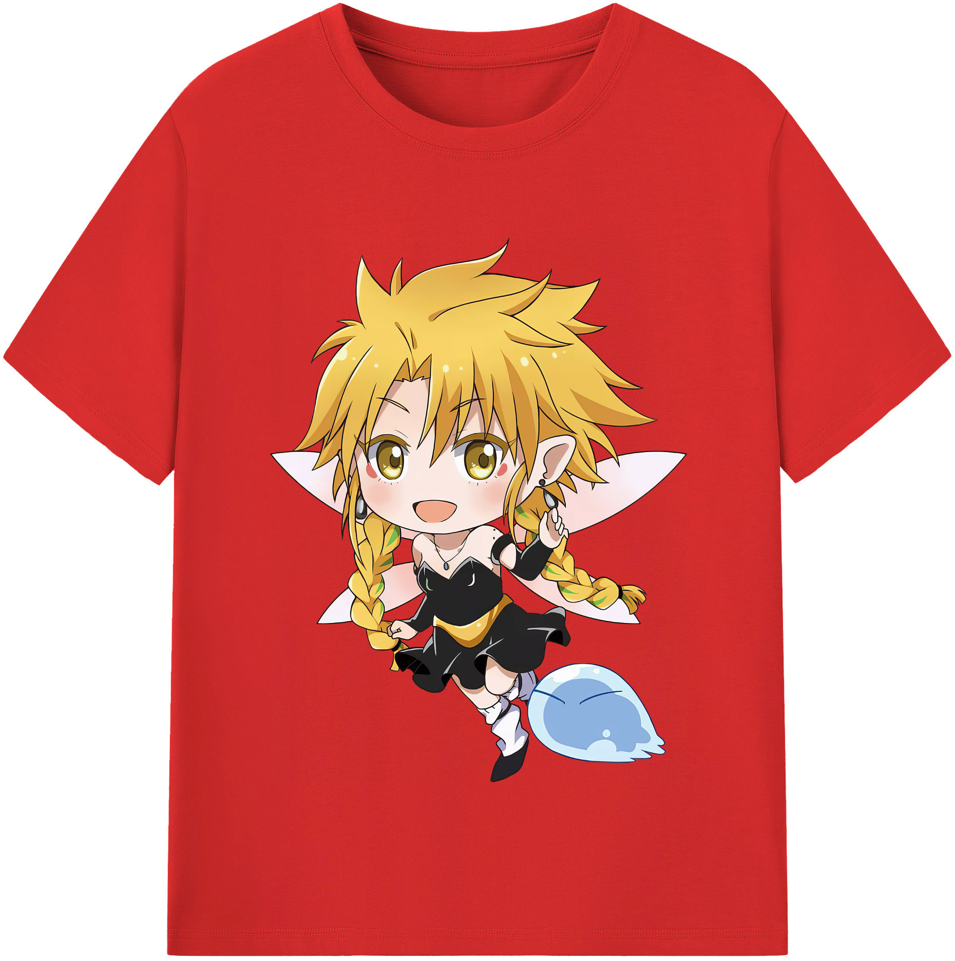 （画像用） 転スラ Regarding Reincarnated to Slime レディースカジュアルプリントTシャツ（綿100％）