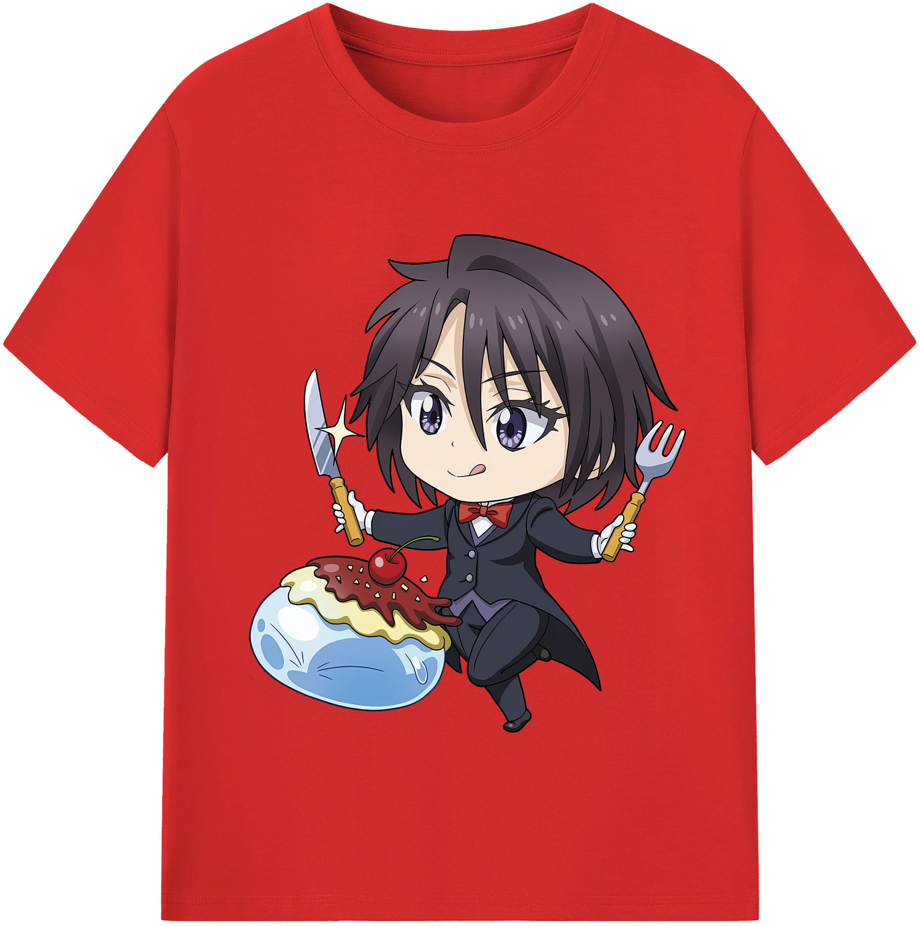 （画像用） 転スラ Regarding Reincarnated to Slime レディースカジュアルプリントTシャツ（綿100％）