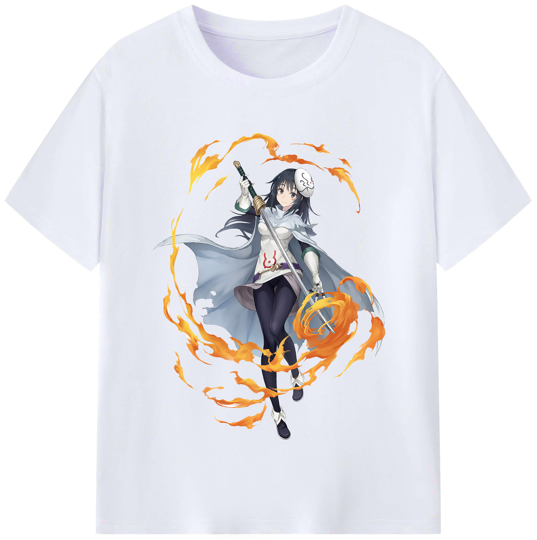 （画像用） 転スラ Regarding Reincarnated to Slime レディースカジュアルプリントTシャツ（綿100％）