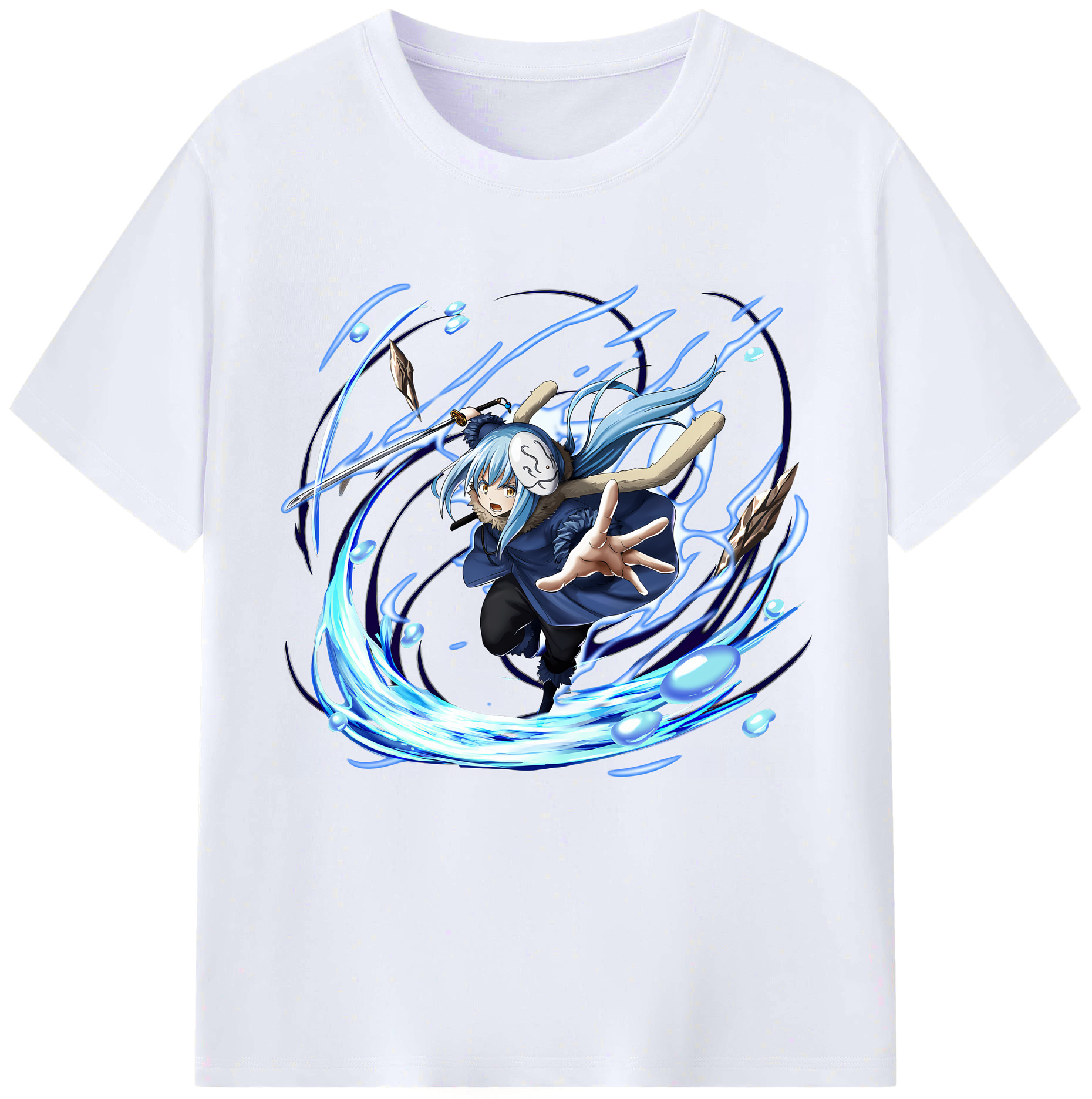 （画像用） 転スラ Regarding Reincarnated to Slime レディースカジュアルプリントTシャツ（綿100％）