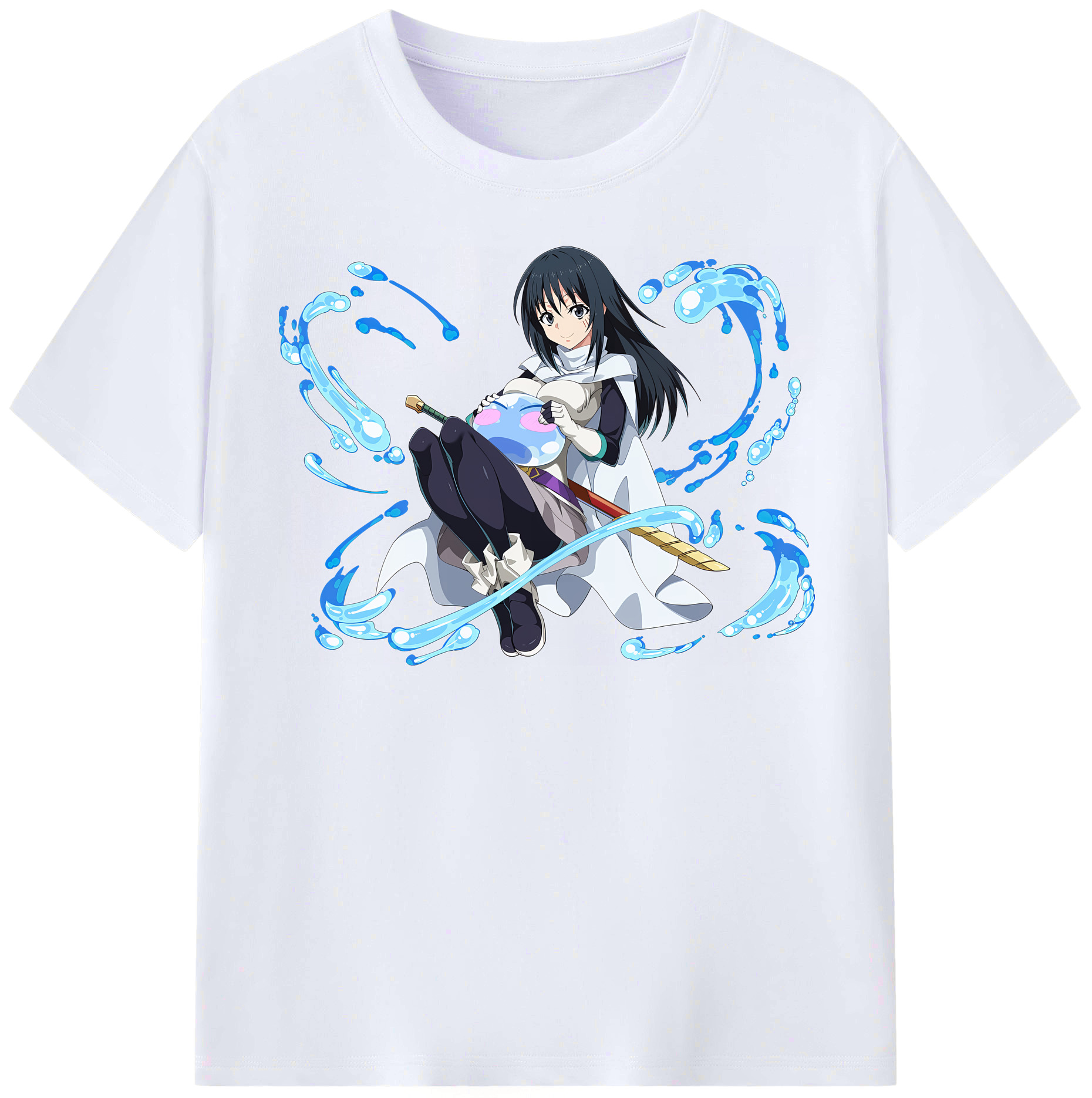 （画像用） 転スラ Regarding Reincarnated to Slime レディースカジュアルプリントTシャツ（綿100％）