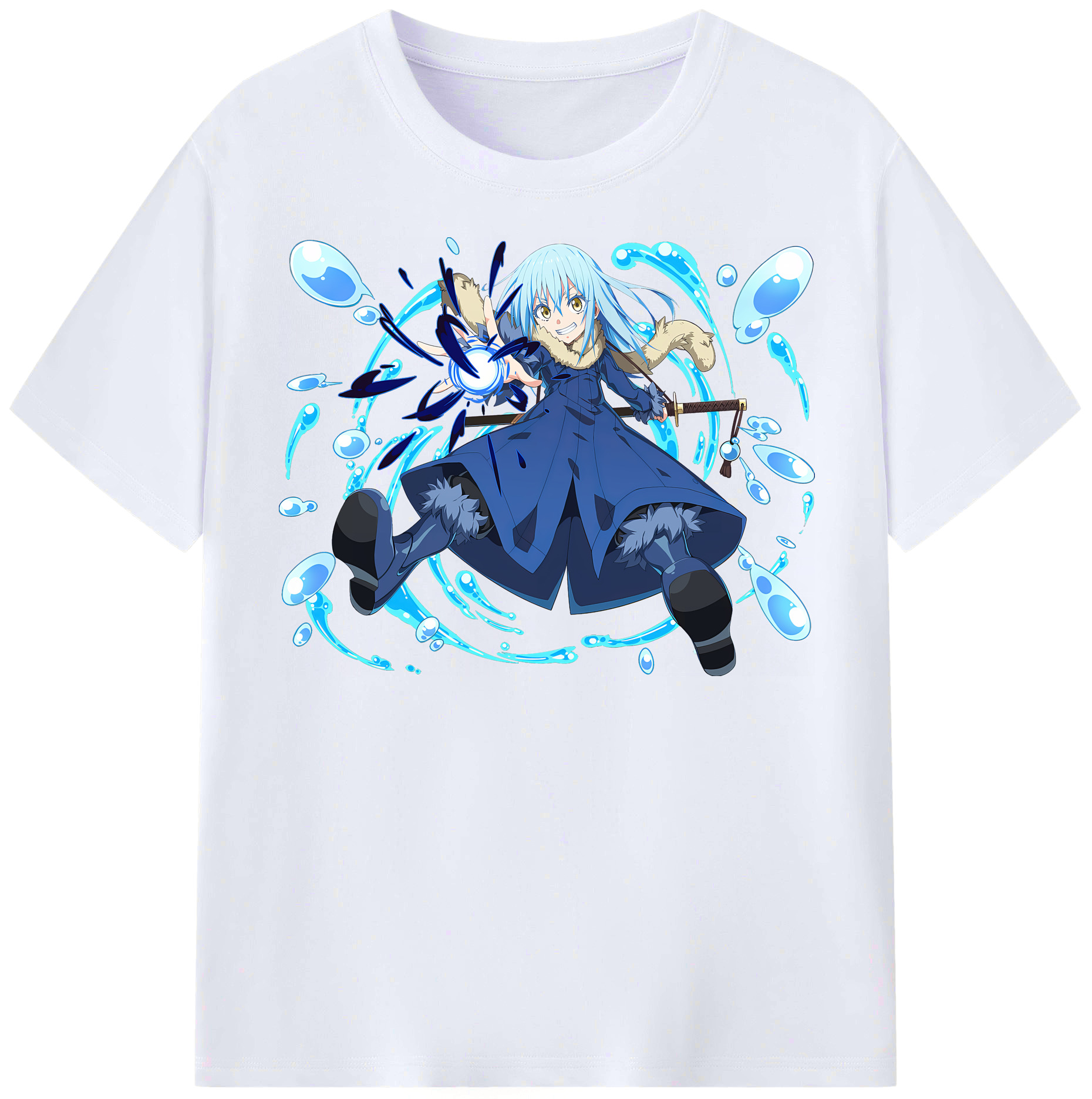（画像用） 転スラ Regarding Reincarnated to Slime レディースカジュアルプリントTシャツ（綿100％）