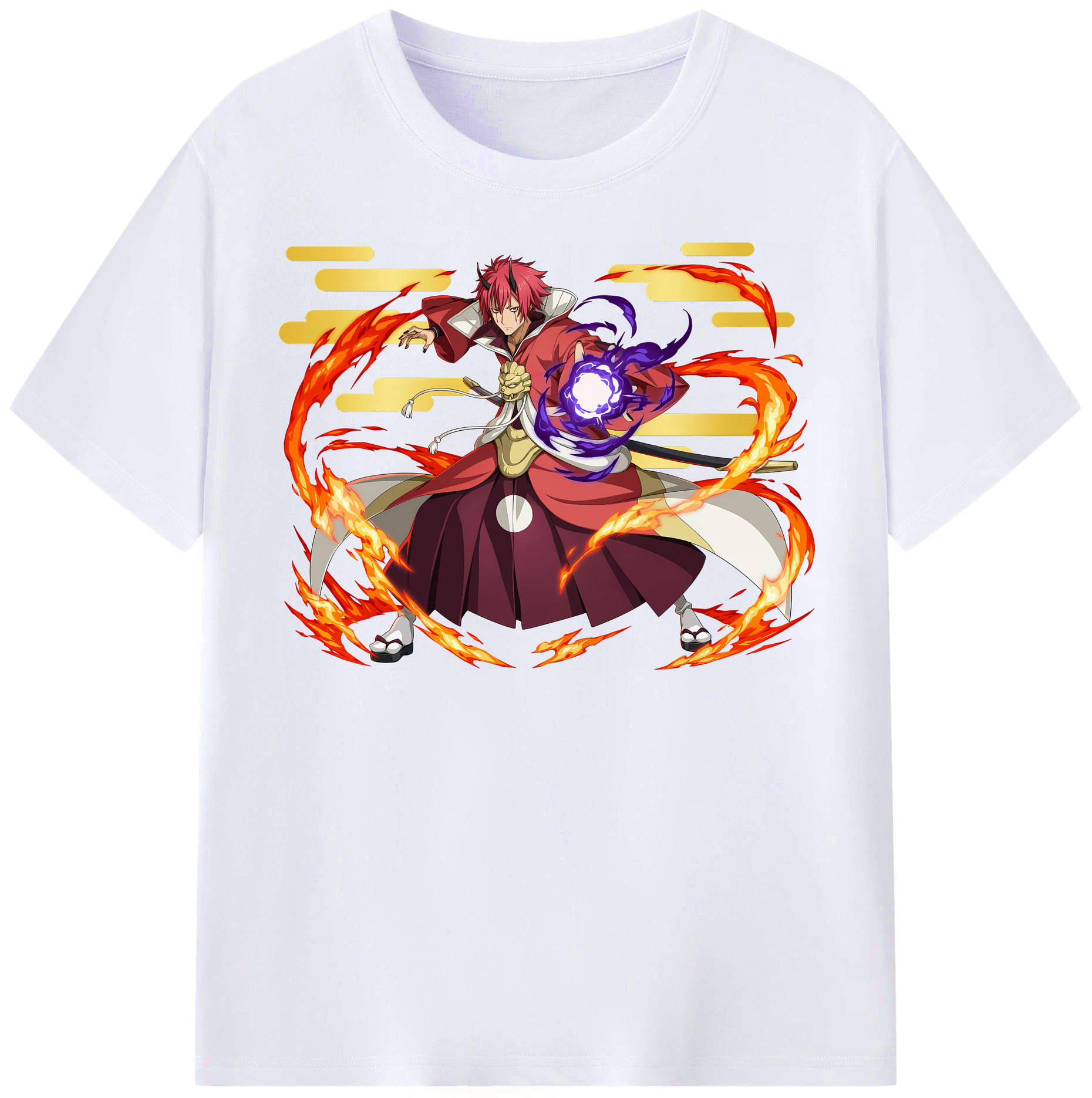 （画像用） 転スラ Regarding Reincarnated to Slime レディースカジュアルプリントTシャツ（綿100％）