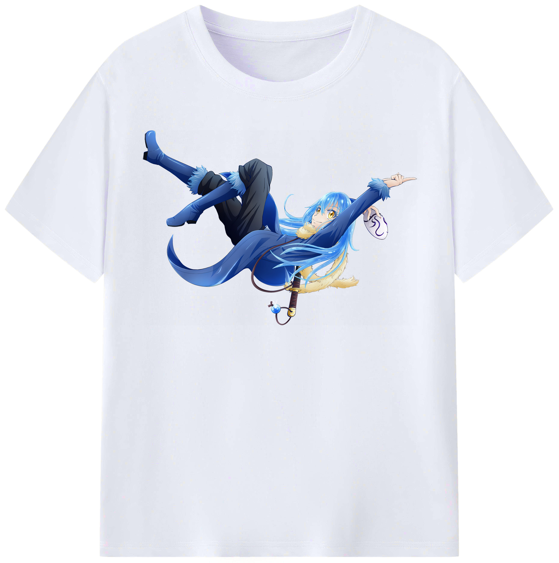 （画像用） 転スラ Regarding Reincarnated to Slime レディースカジュアルプリントTシャツ（綿100％）