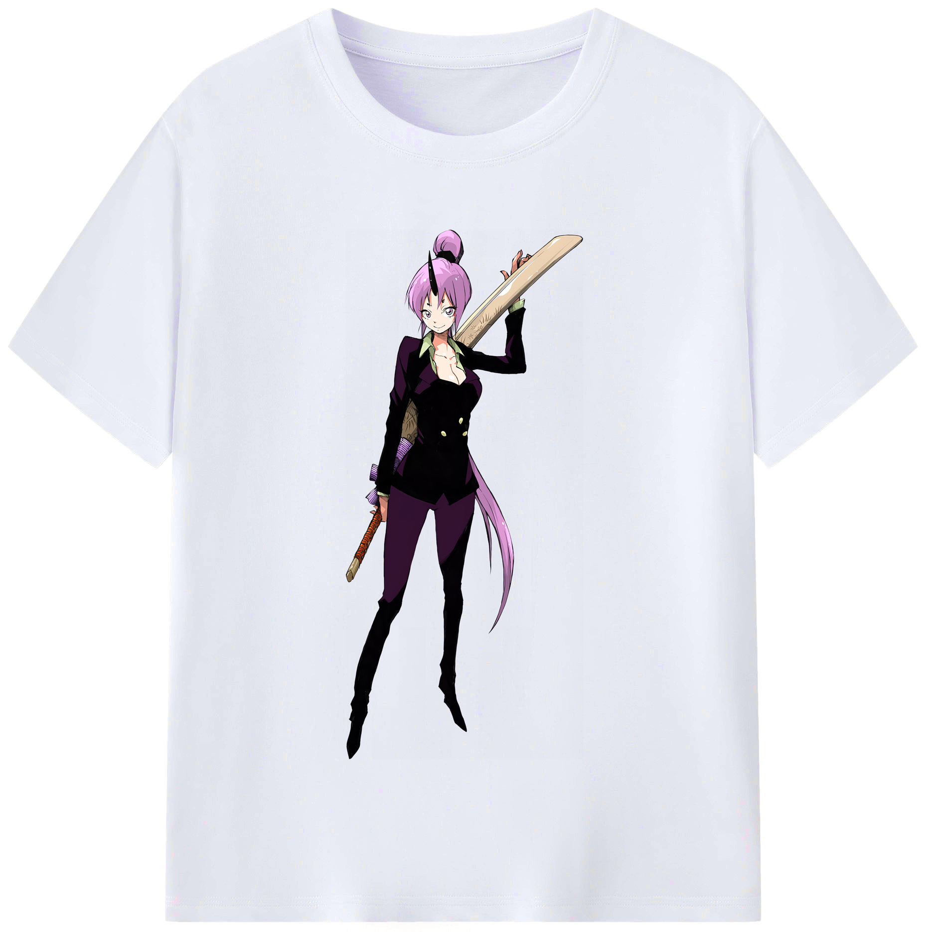 （画像用） 転スラ Regarding Reincarnated to Slime レディースカジュアルプリントTシャツ（綿100％）