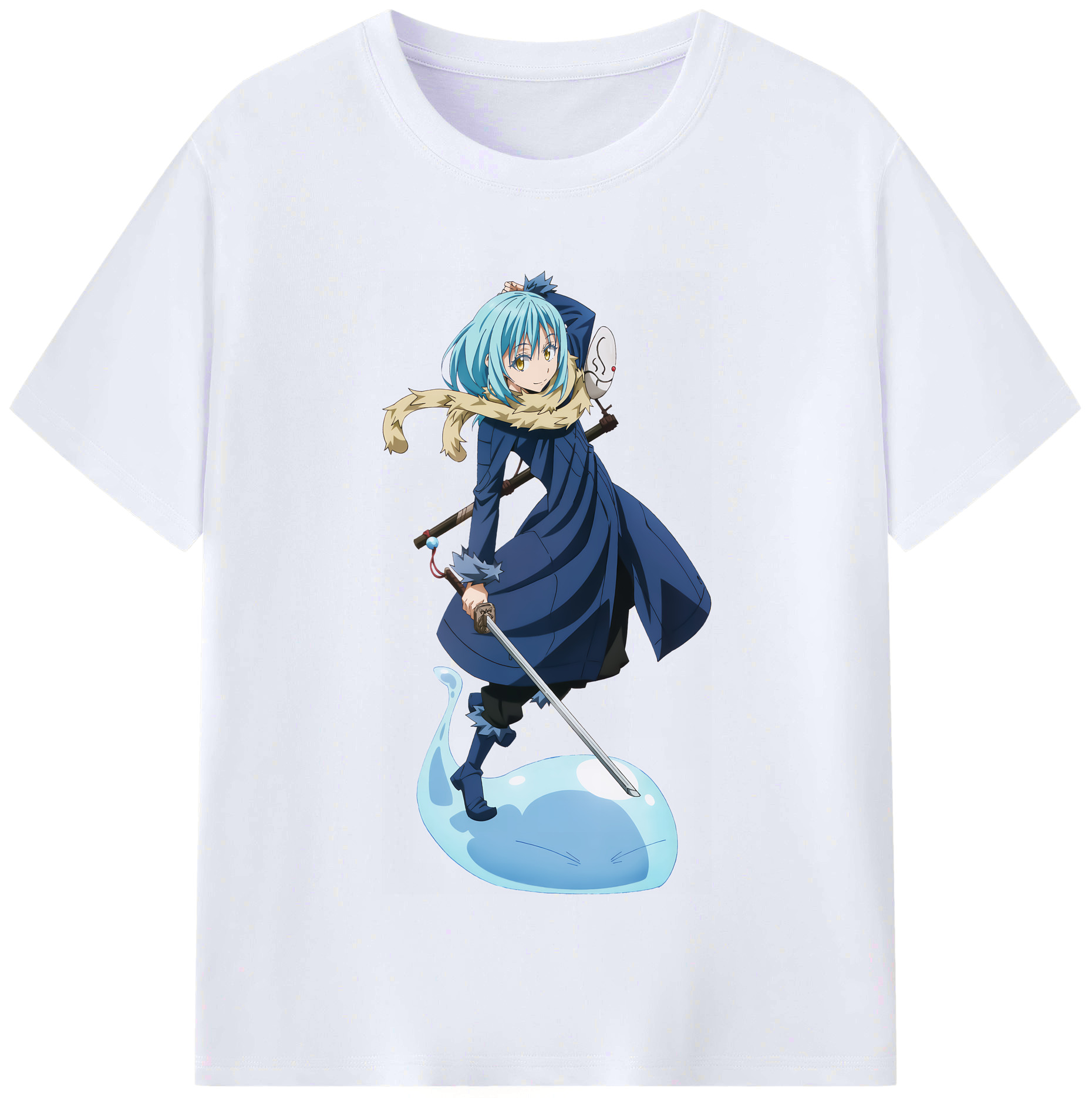 （画像用） 転スラ Regarding Reincarnated to Slime レディースカジュアルプリントTシャツ（綿100％）