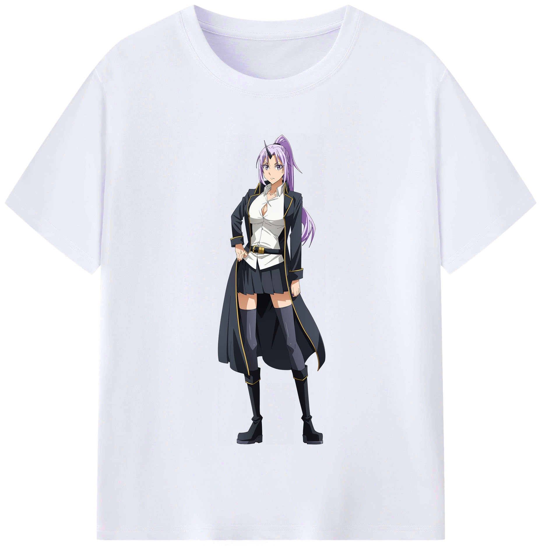 （画像用） 転スラ Regarding Reincarnated to Slime レディースカジュアルプリントTシャツ（綿100％）