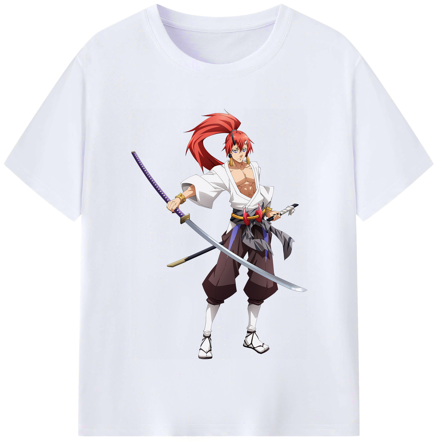 （画像用） 転スラ Regarding Reincarnated to Slime レディースカジュアルプリントTシャツ（綿100％）