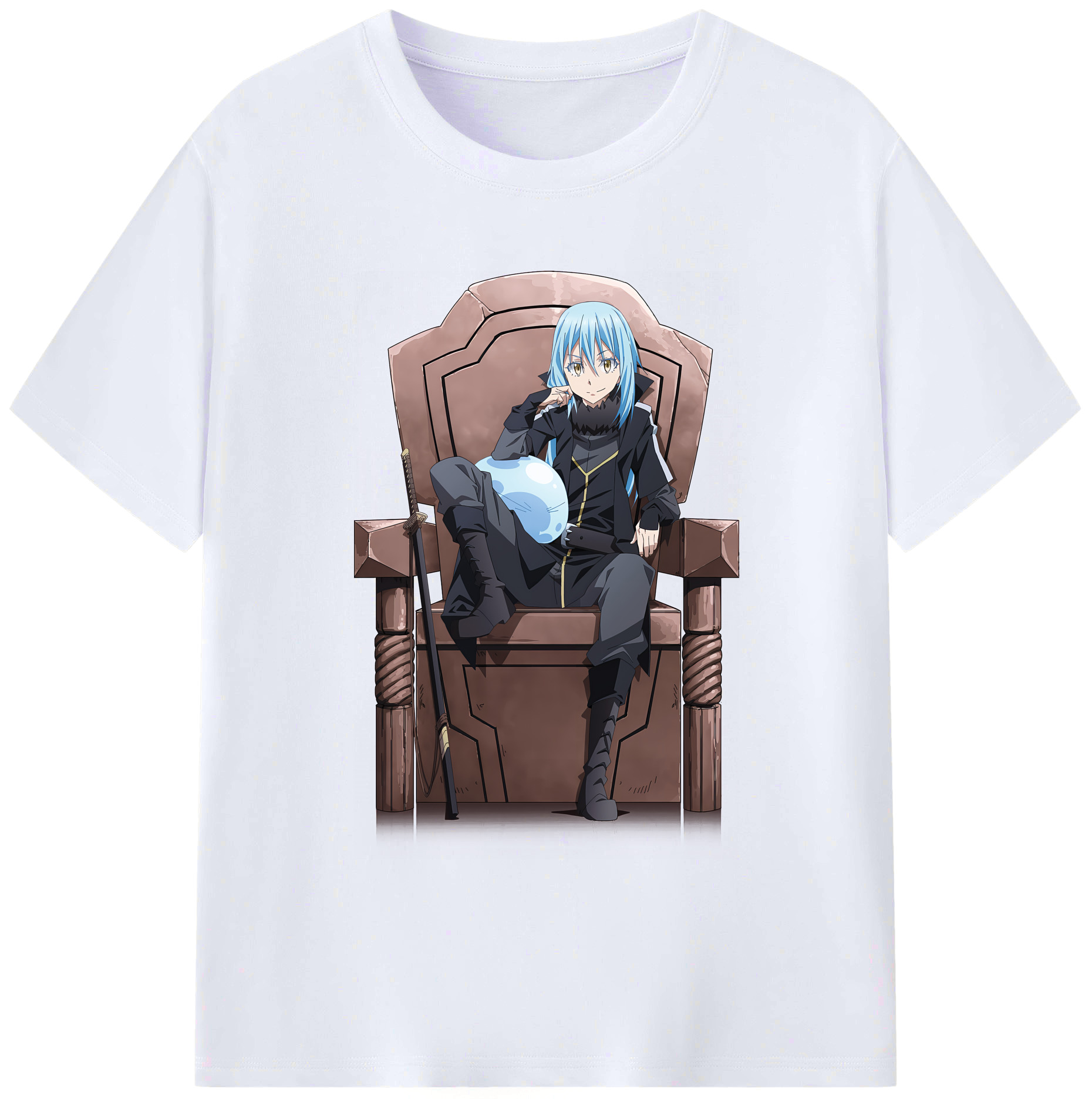 （画像用） 転スラ Regarding Reincarnated to Slime レディースカジュアルプリントTシャツ（綿100％）