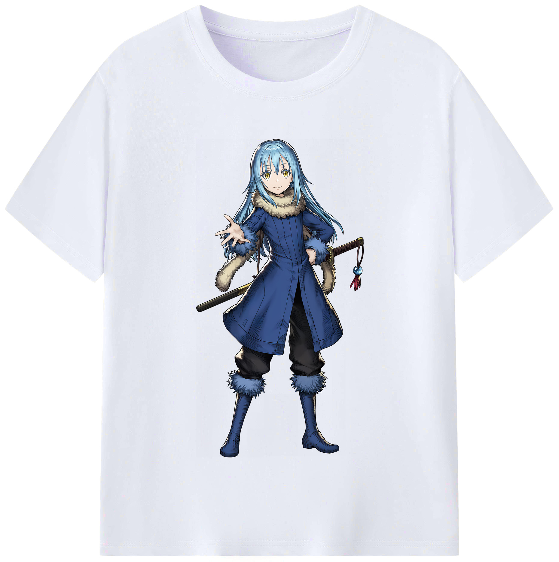 （画像用） 転スラ Regarding Reincarnated to Slime レディースカジュアルプリントTシャツ（綿100％）