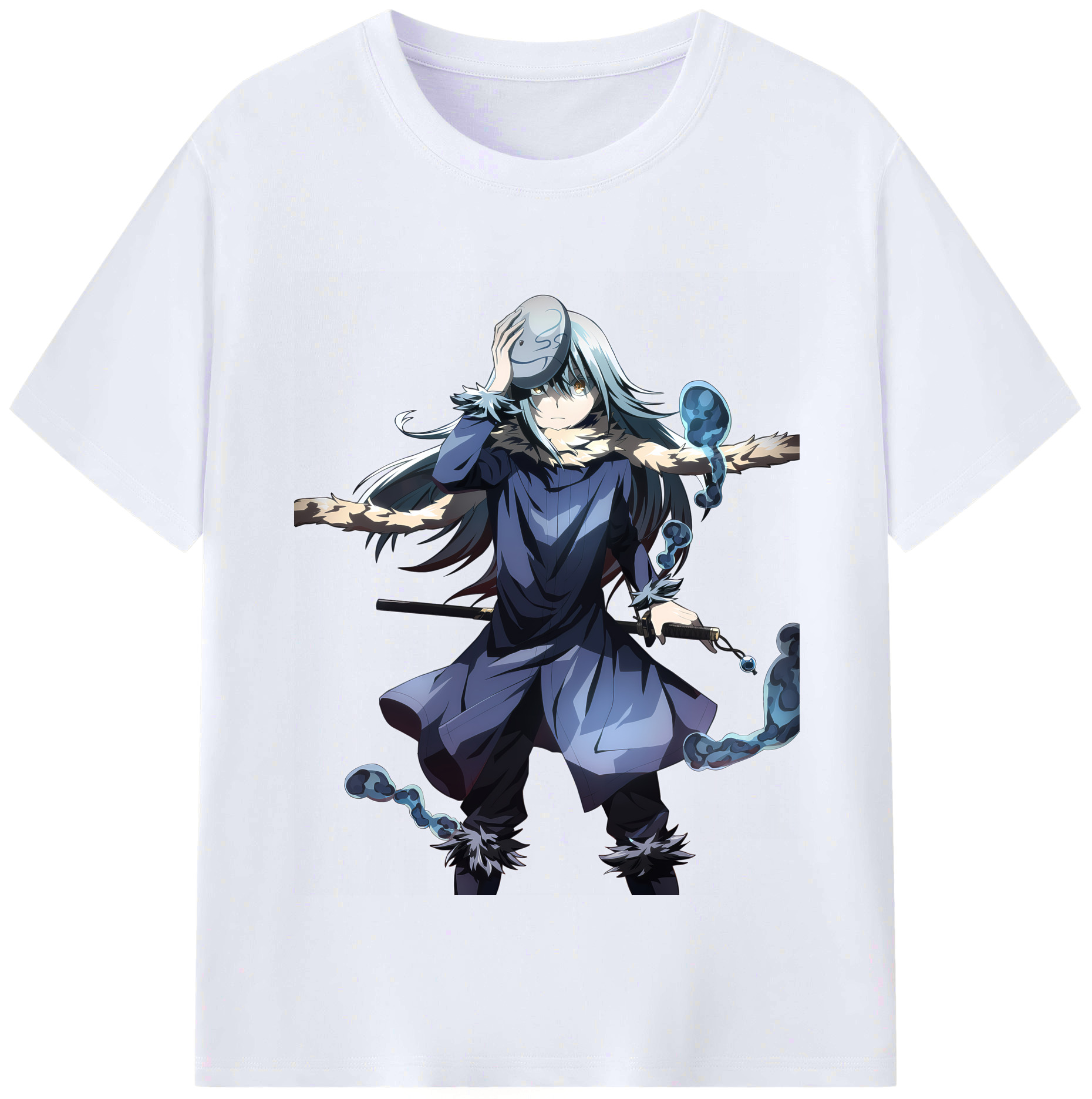 （画像用） 転スラ Regarding Reincarnated to Slime レディースカジュアルプリントTシャツ（綿100％）
