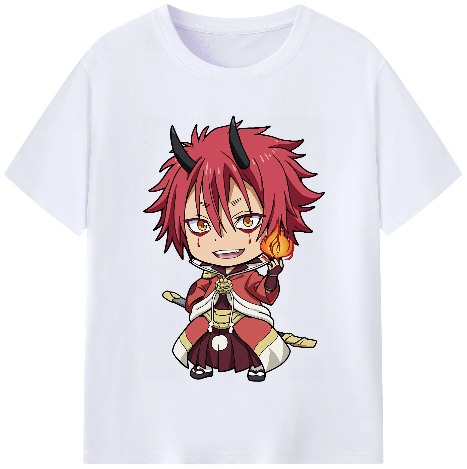 （画像用） 転スラ Regarding Reincarnated to Slime レディースカジュアルプリントTシャツ（綿100％）