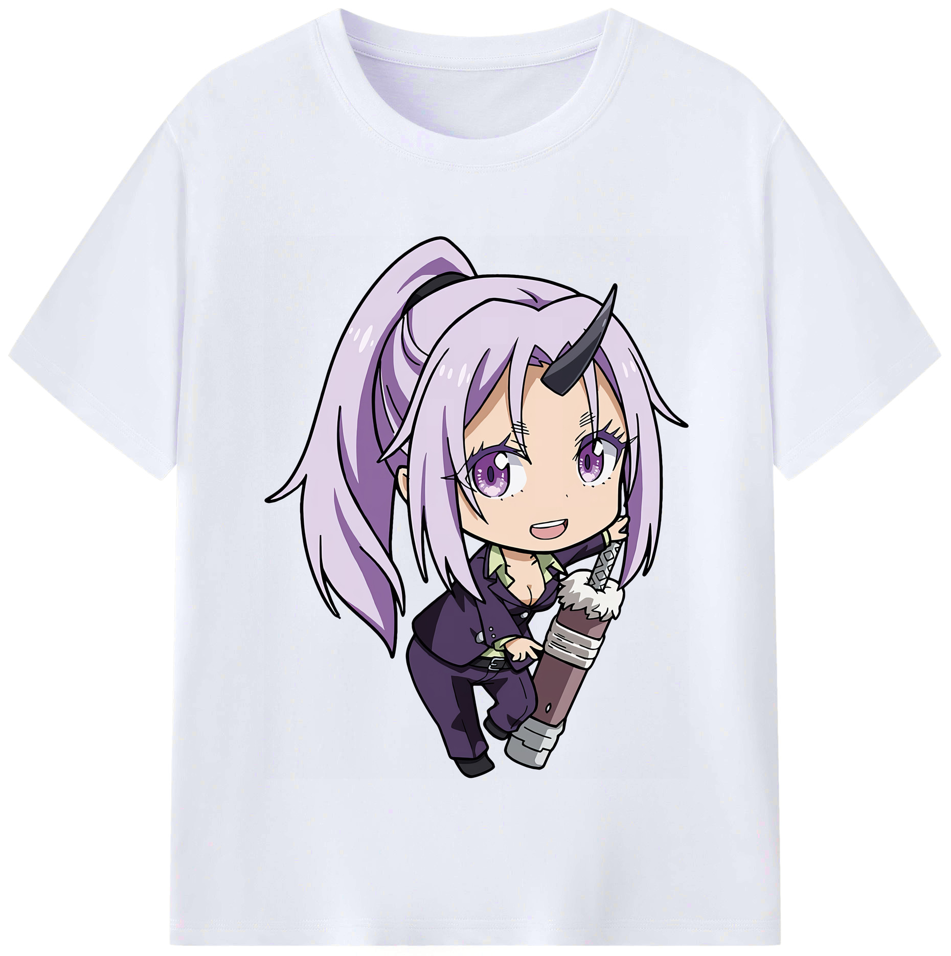（画像用） 転スラ Regarding Reincarnated to Slime レディースカジュアルプリントTシャツ（綿100％）