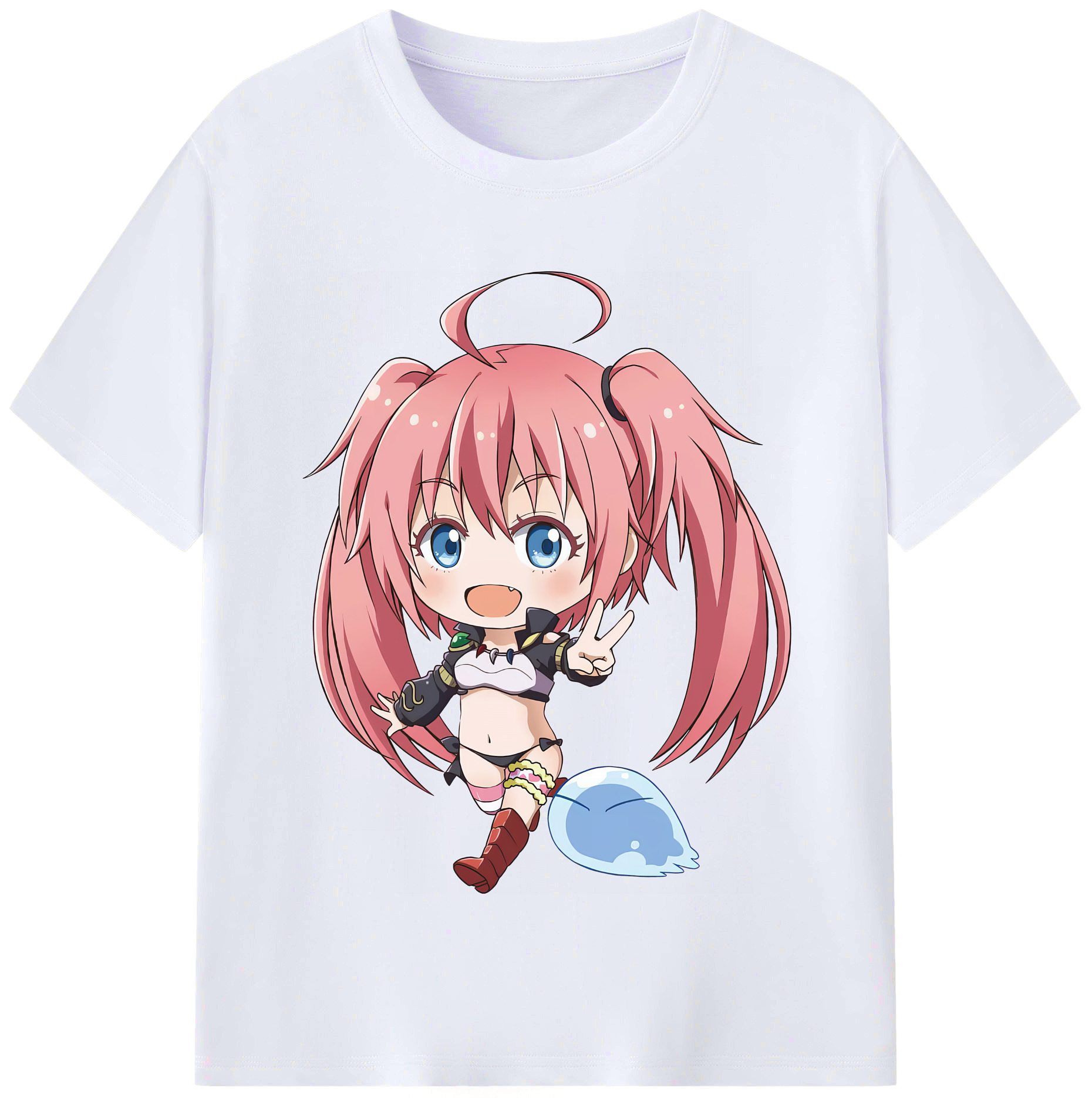 （画像用） 転スラ Regarding Reincarnated to Slime レディースカジュアルプリントTシャツ（綿100％）