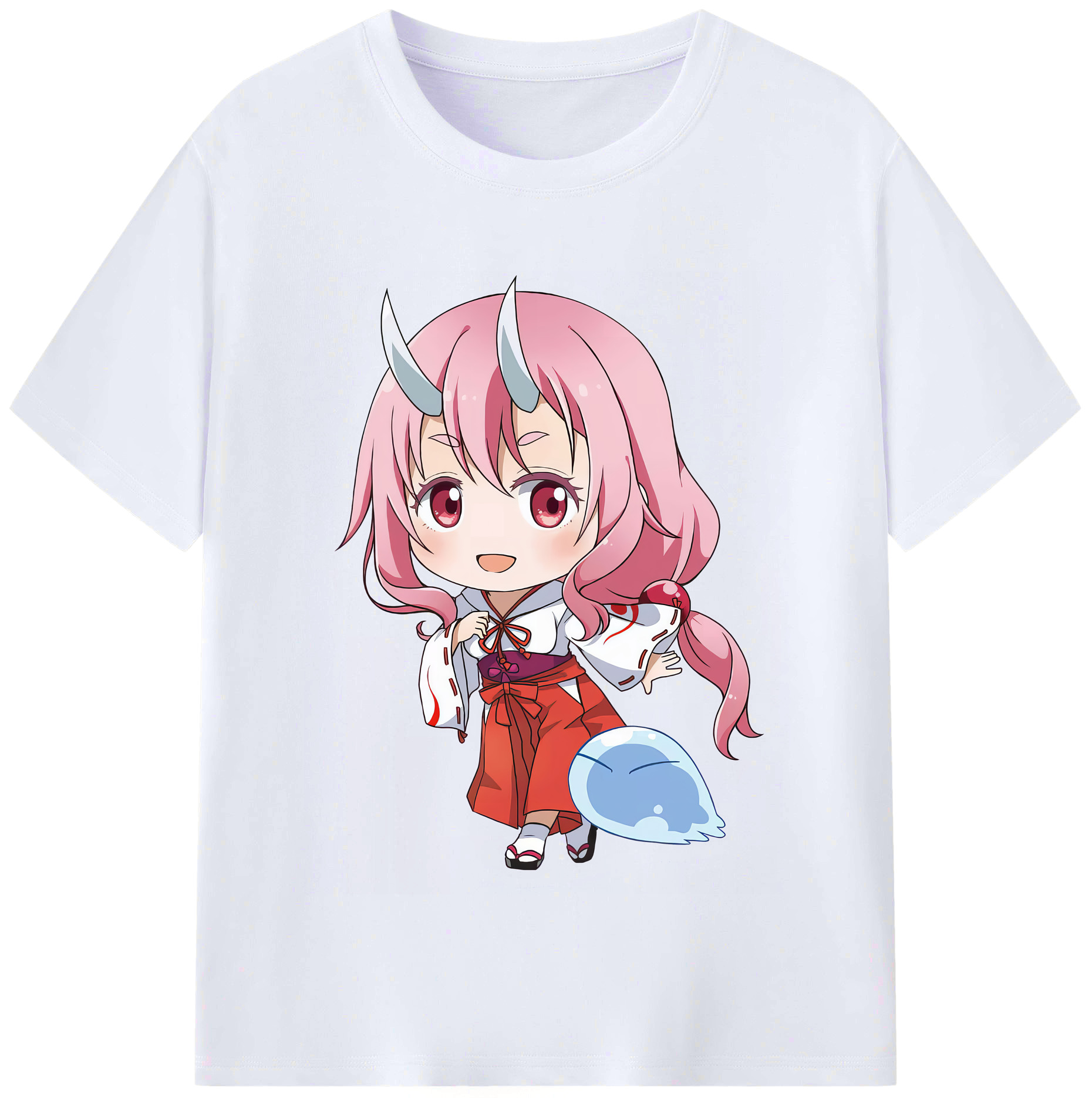 （画像用） 転スラ Regarding Reincarnated to Slime レディースカジュアルプリントTシャツ（綿100％）