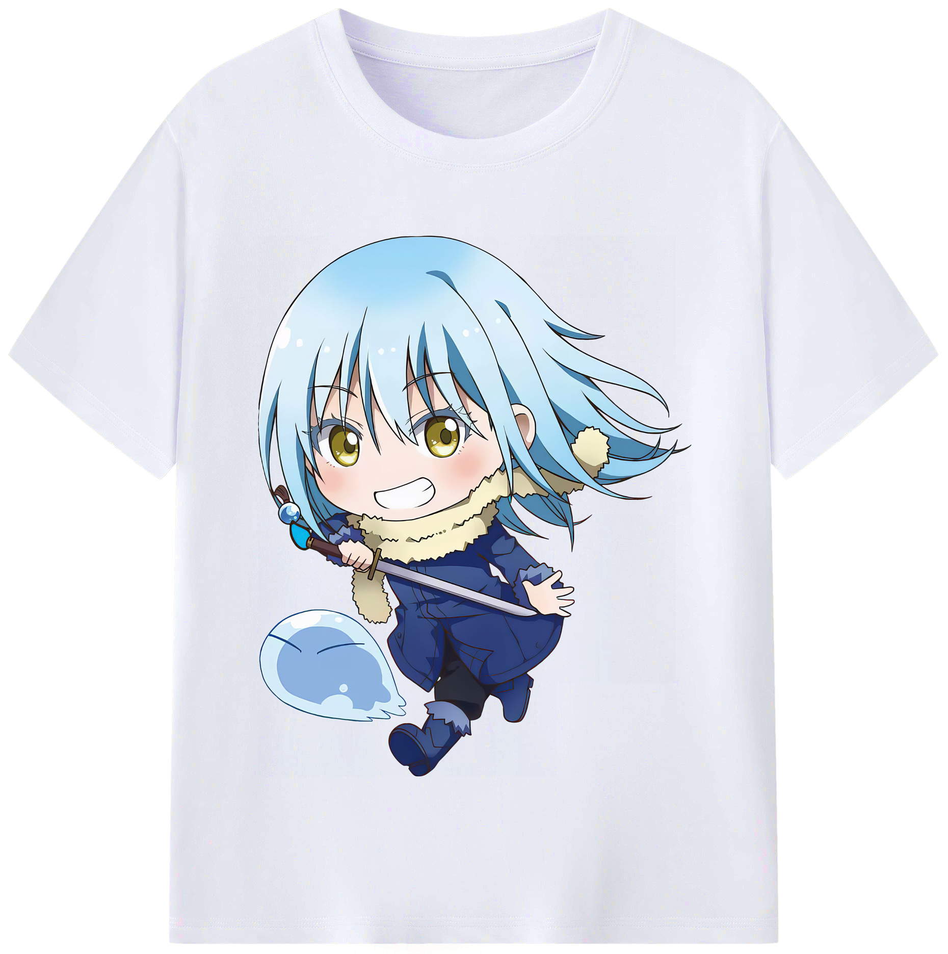 （画像用） 転スラ Regarding Reincarnated to Slime レディースカジュアルプリントTシャツ（綿100％）