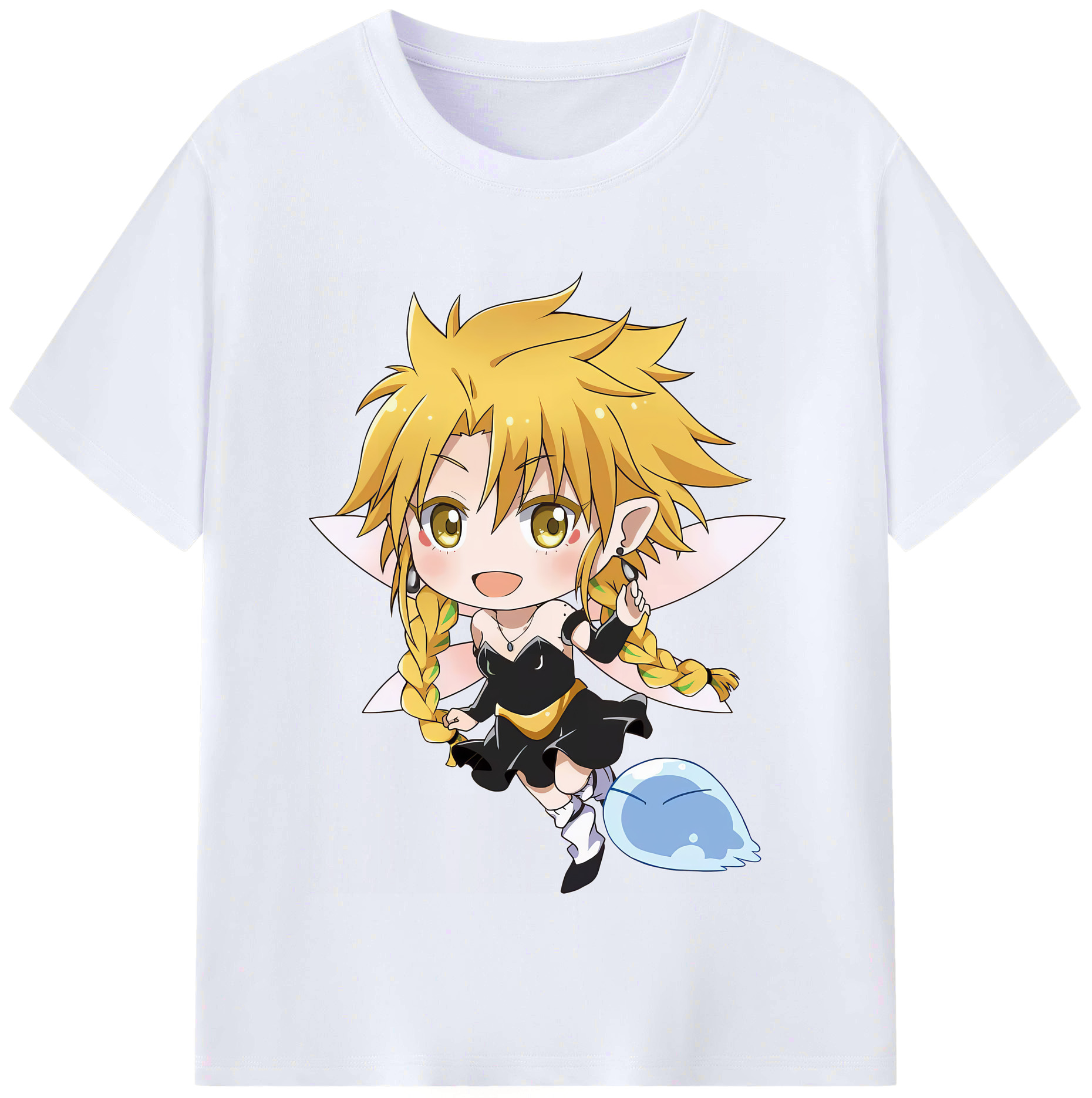 （画像用） 転スラ Regarding Reincarnated to Slime レディースカジュアルプリントTシャツ（綿100％）
