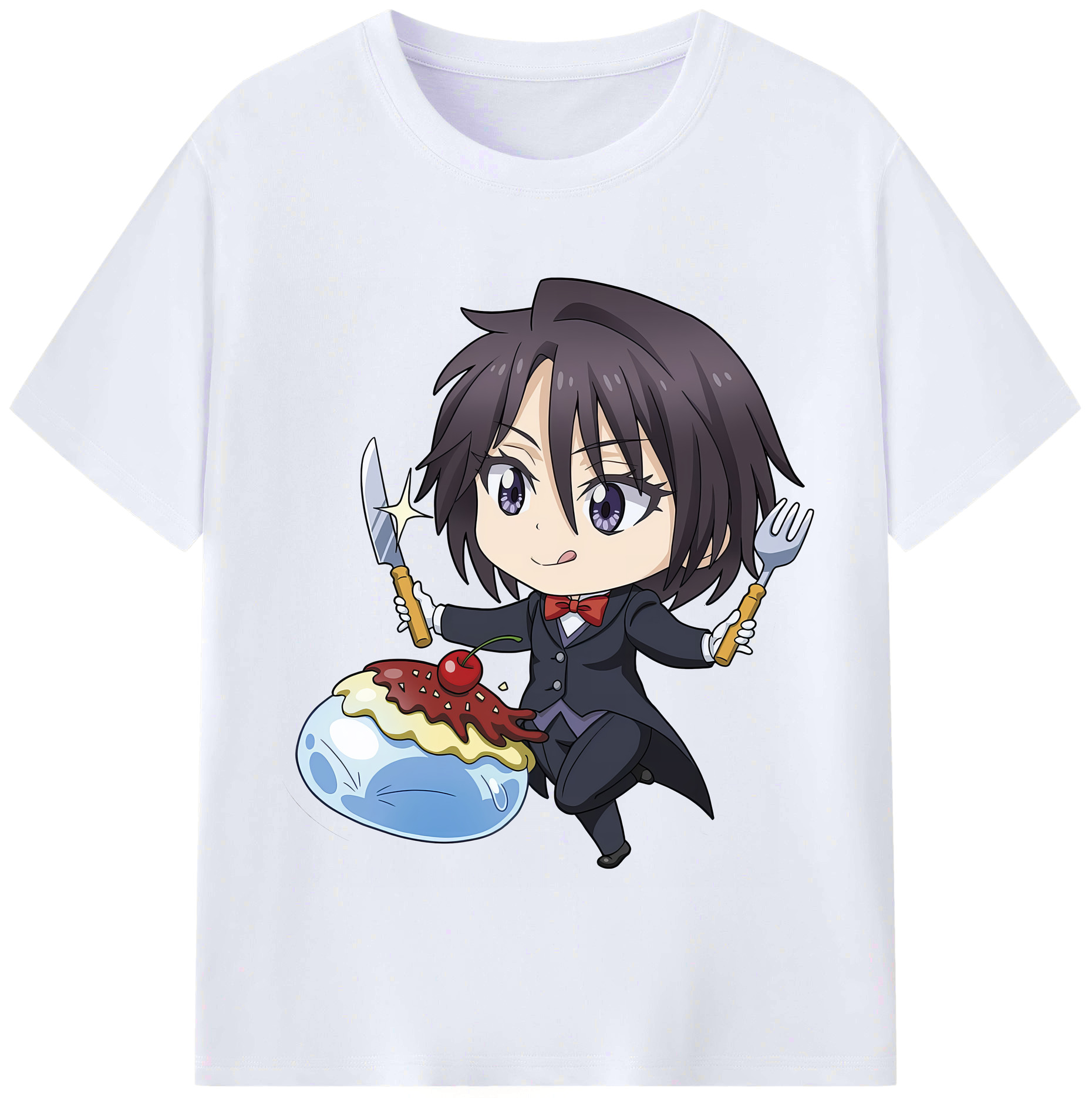 （画像用） 転スラ Regarding Reincarnated to Slime レディースカジュアルプリントTシャツ（綿100％）