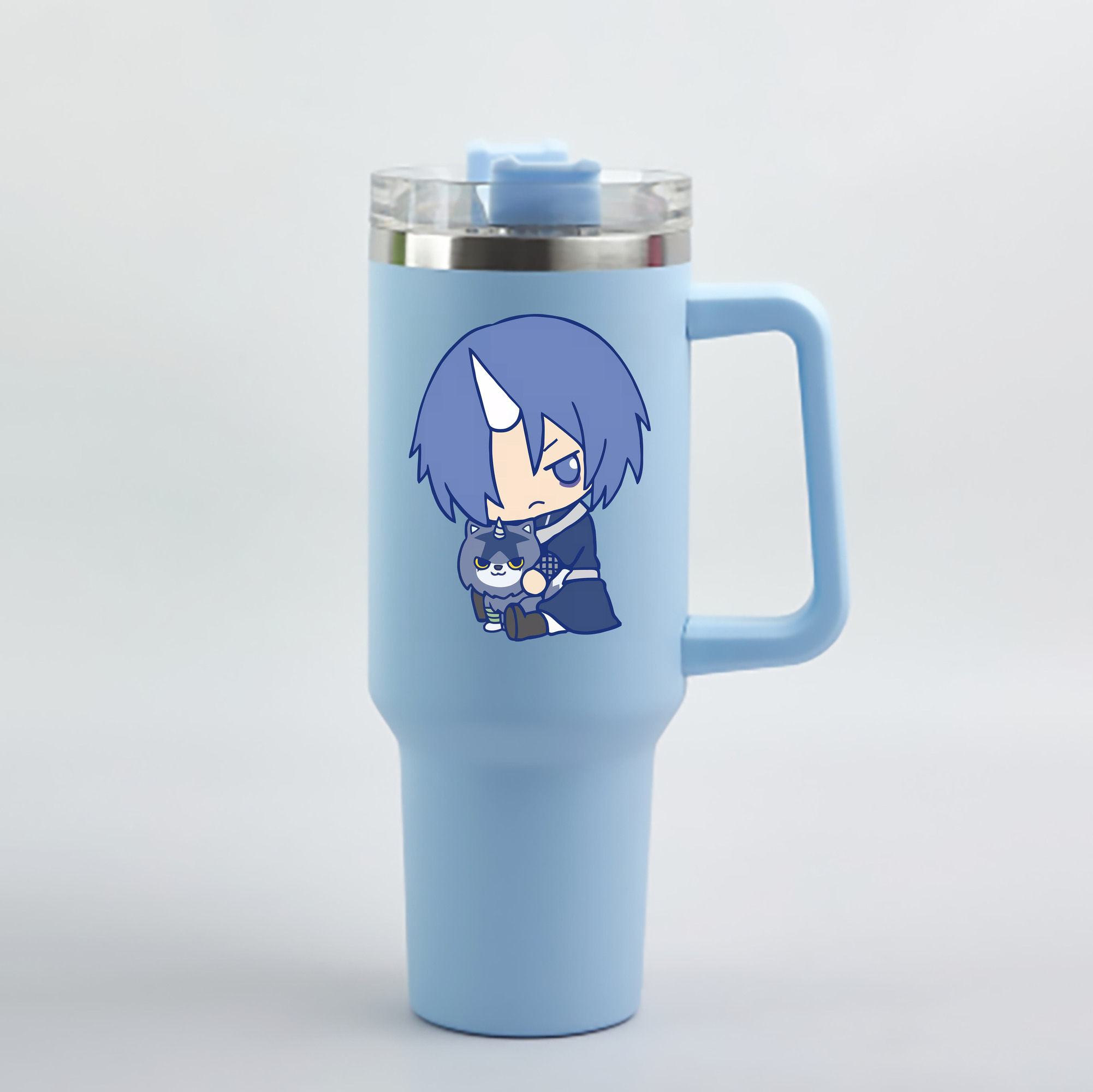 （画像用） 転スラ Regarding Reincarnated to Slime 1200mL車用タンブラー - クリスタルステッカー（プラスチックストロー付き）