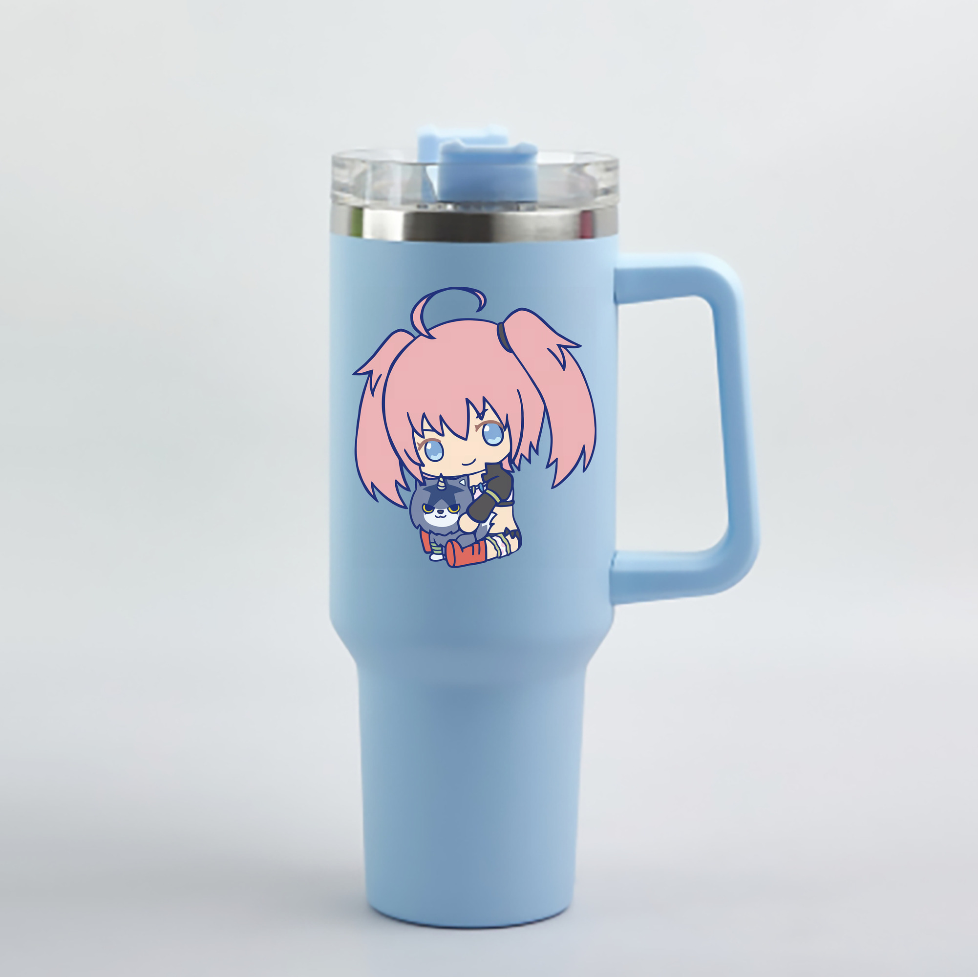 （画像用） 転スラ Regarding Reincarnated to Slime 1200mL車用タンブラー - クリスタルステッカー（プラスチックストロー付き）