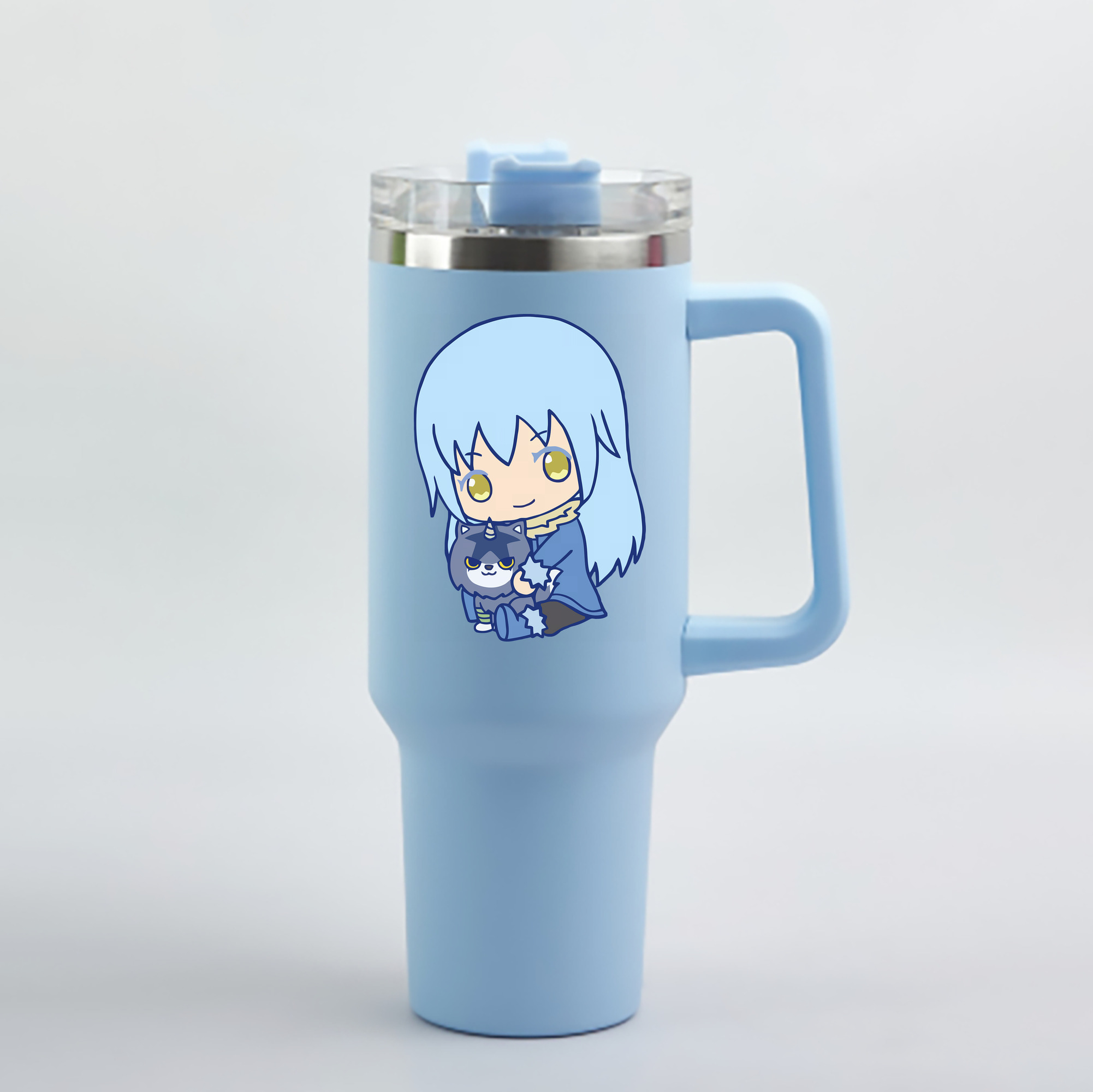 （画像用） 転スラ Regarding Reincarnated to Slime 1200mL車用タンブラー - クリスタルステッカー（プラスチックストロー付き）