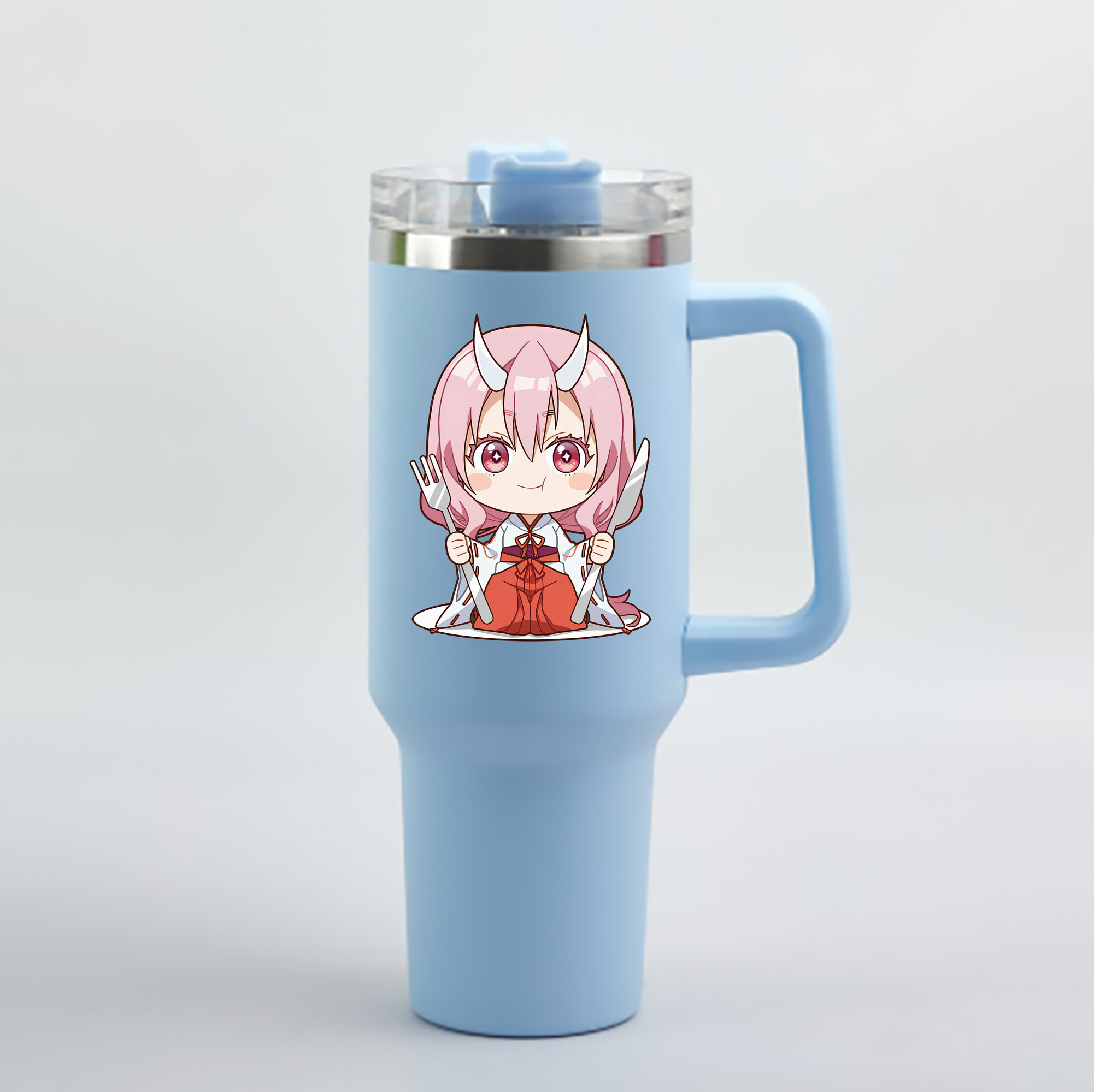 （画像用） 転スラ Regarding Reincarnated to Slime 1200mL車用タンブラー - クリスタルステッカー（プラスチックストロー付き）