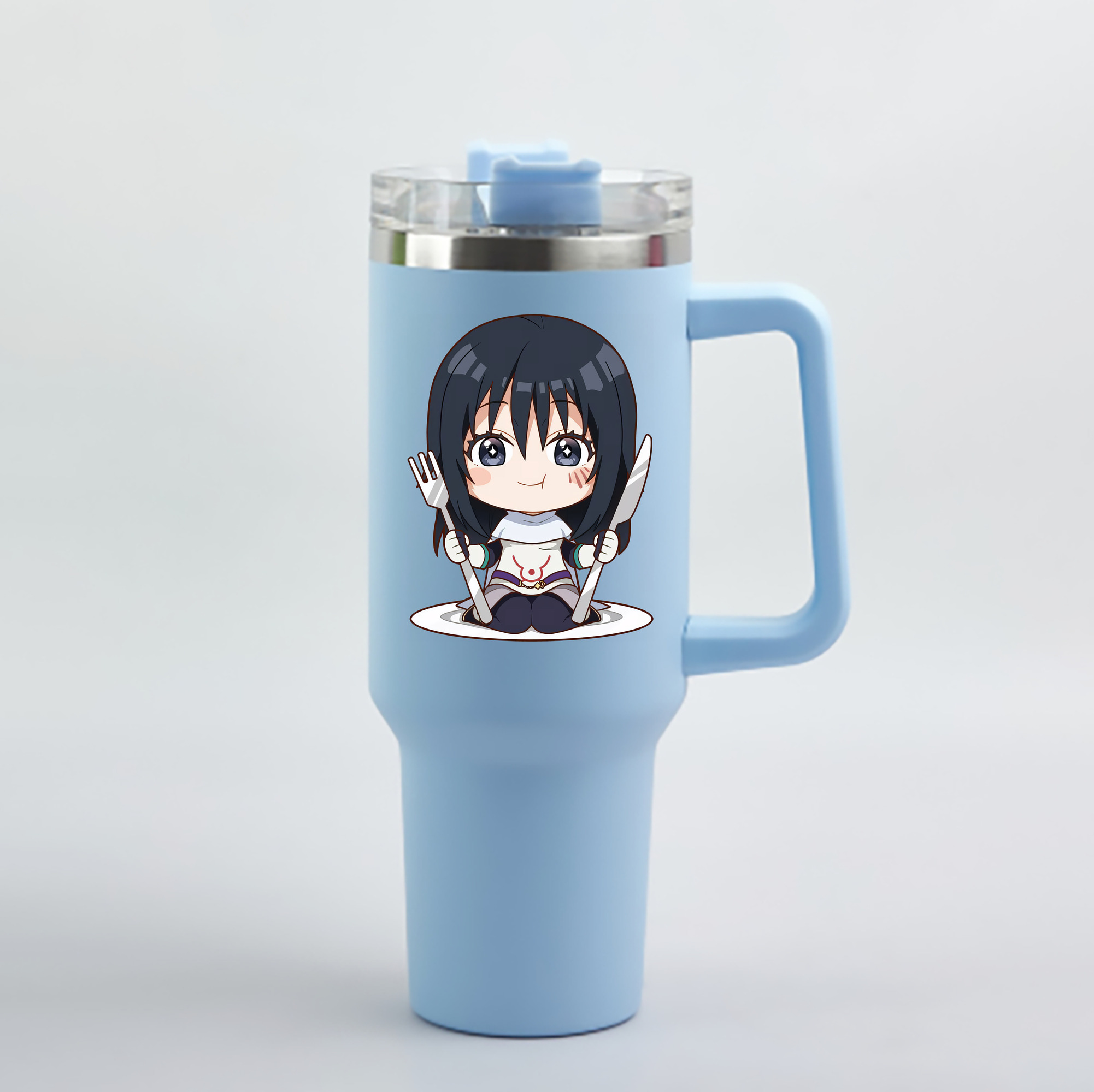 （画像用） 転スラ Regarding Reincarnated to Slime 1200mL車用タンブラー - クリスタルステッカー（プラスチックストロー付き）