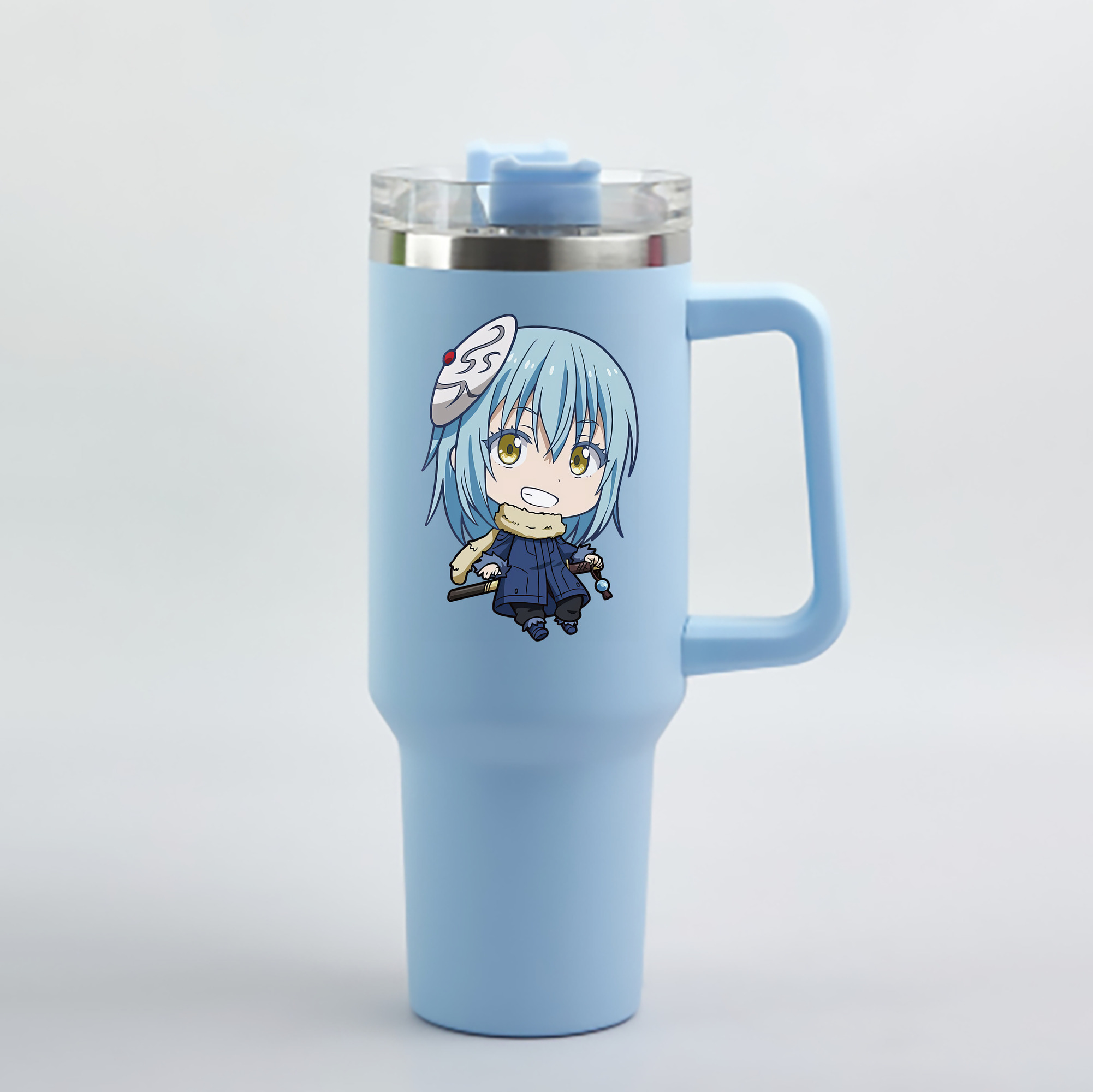 （画像用） 転スラ Regarding Reincarnated to Slime 1200mL車用タンブラー - クリスタルステッカー（プラスチックストロー付き）