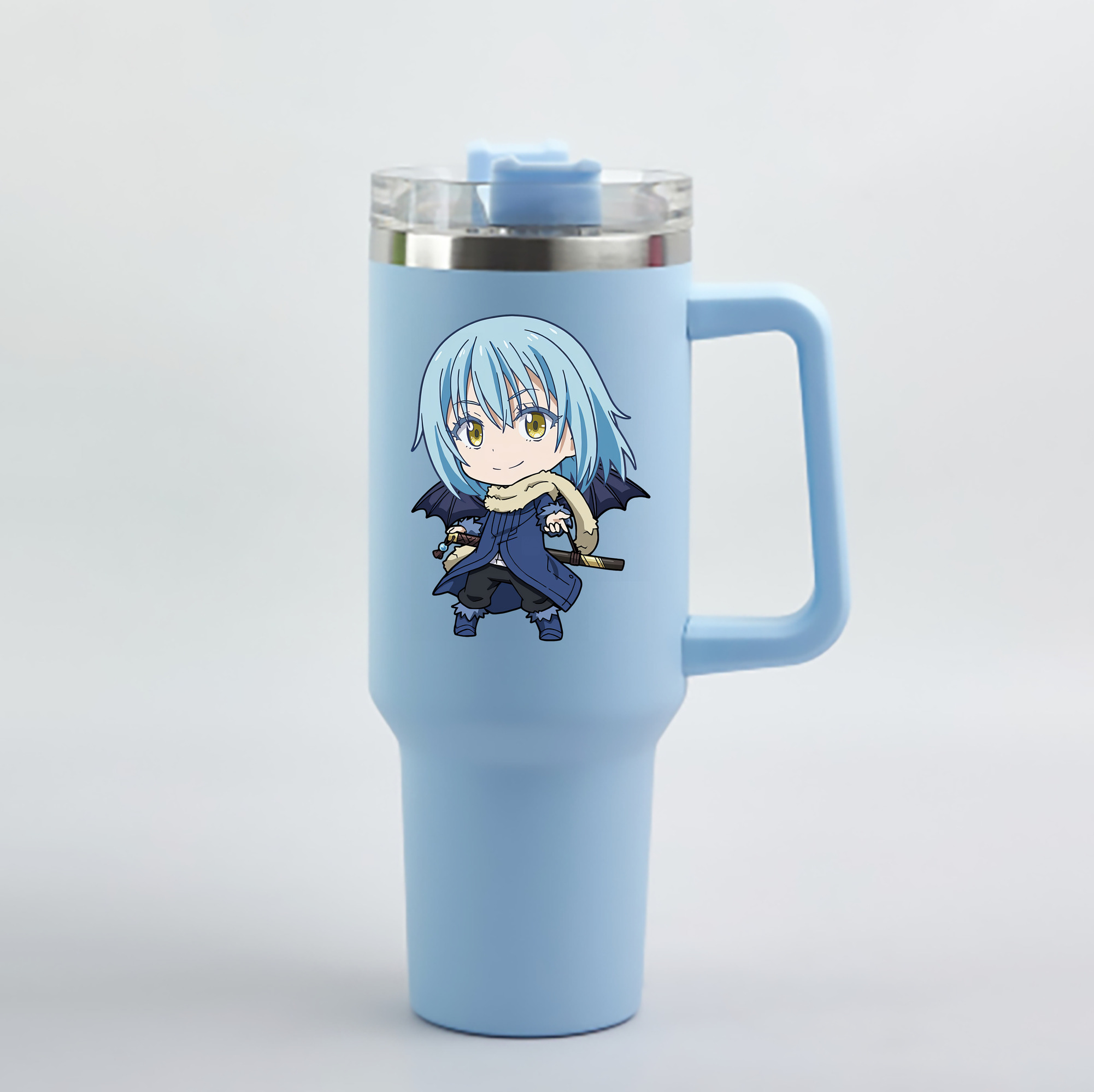 （画像用） 転スラ Regarding Reincarnated to Slime 1200mL車用タンブラー - クリスタルステッカー（プラスチックストロー付き）