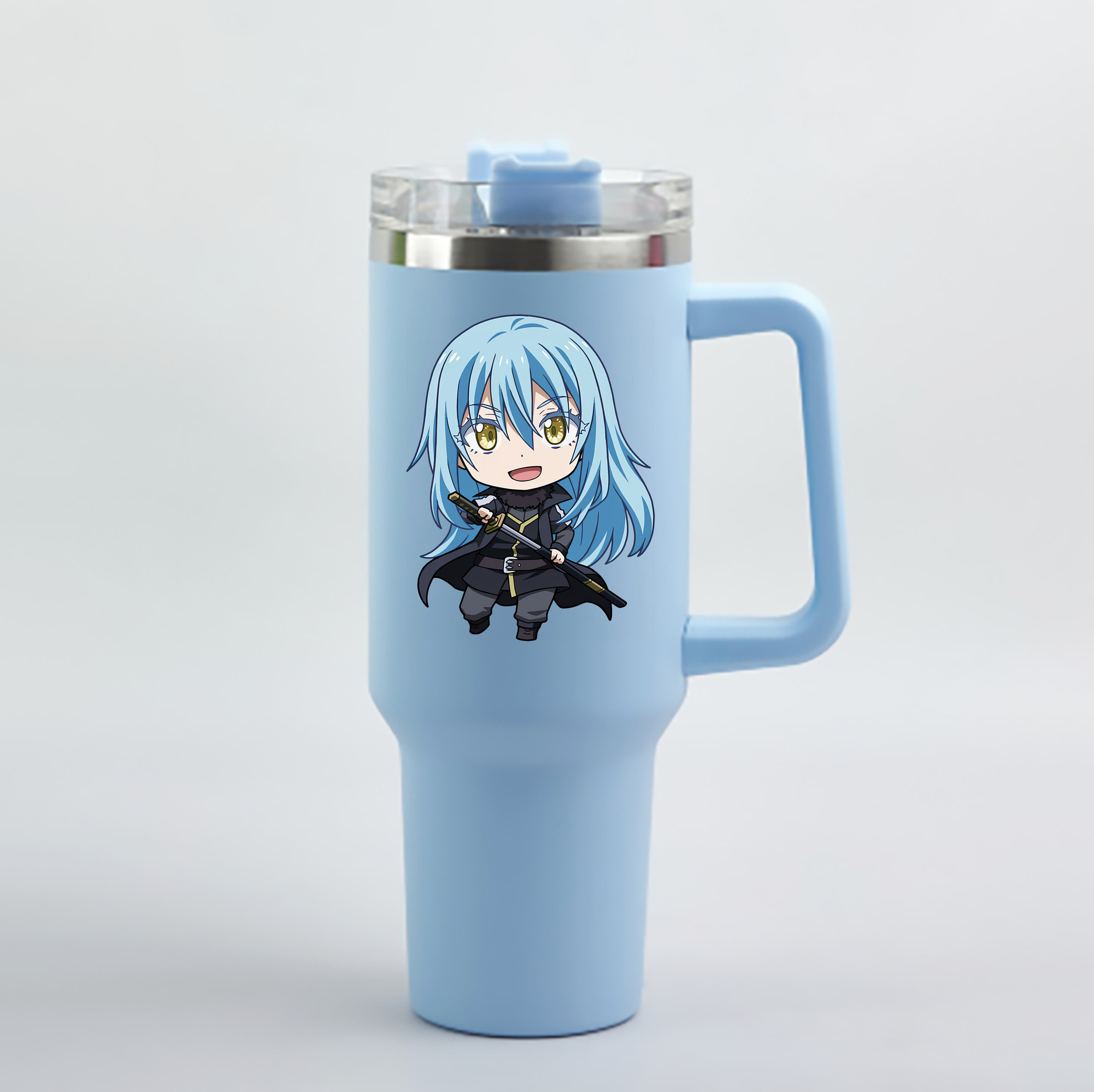 （画像用） 転スラ Regarding Reincarnated to Slime 1200mL車用タンブラー - クリスタルステッカー（プラスチックストロー付き）