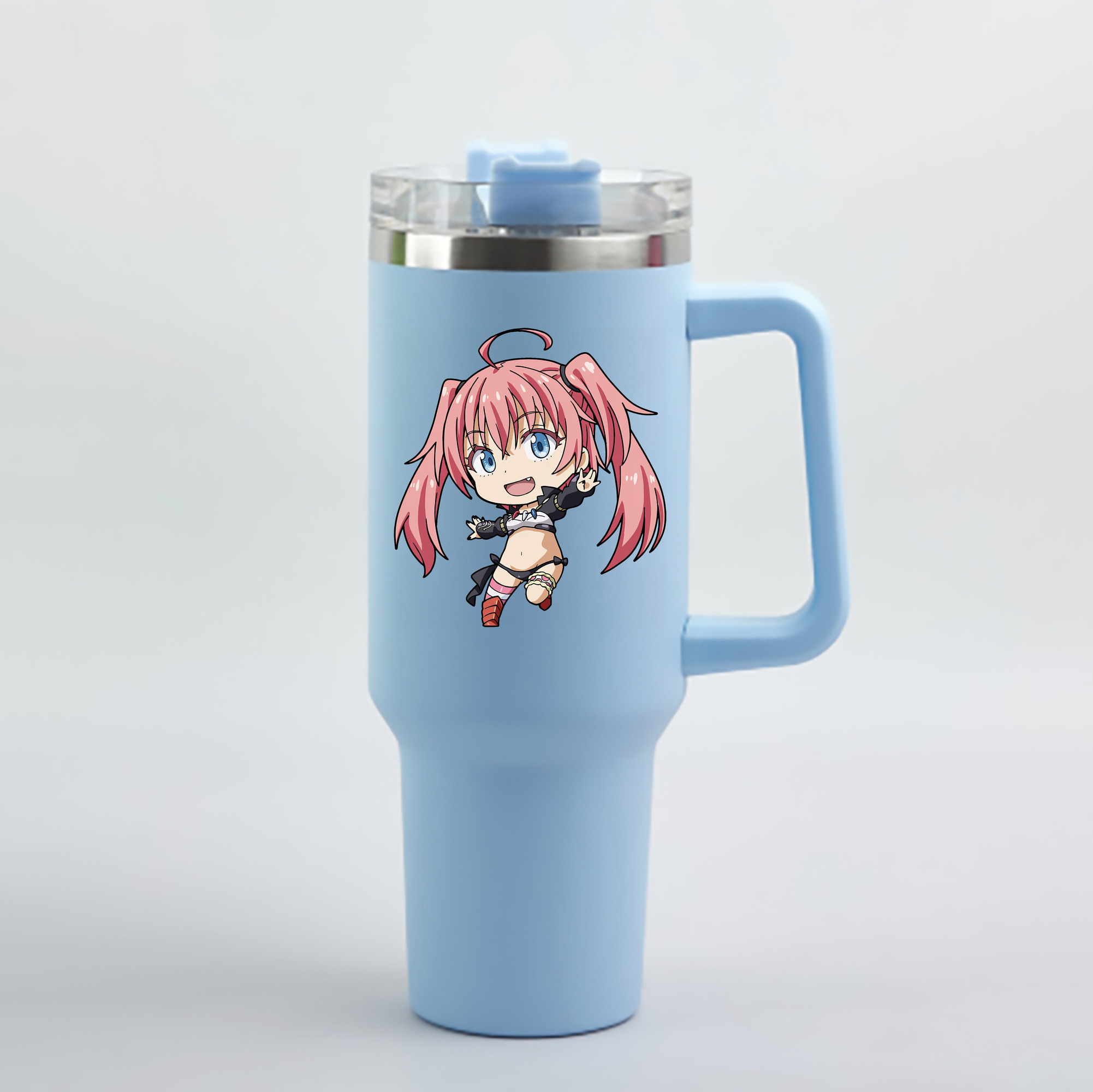 （画像用） 転スラ Regarding Reincarnated to Slime 1200mL車用タンブラー - クリスタルステッカー（プラスチックストロー付き）