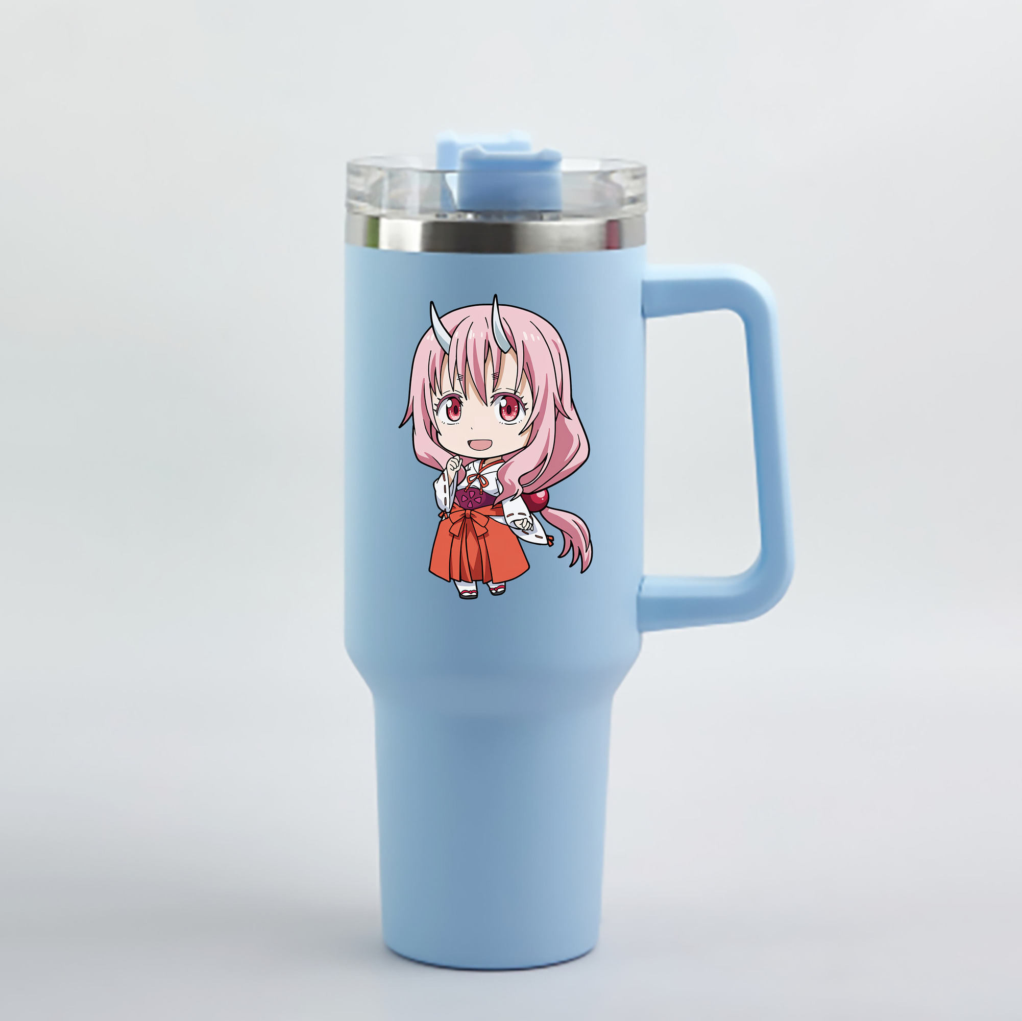 （画像用） 転スラ Regarding Reincarnated to Slime 1200mL車用タンブラー - クリスタルステッカー（プラスチックストロー付き）
