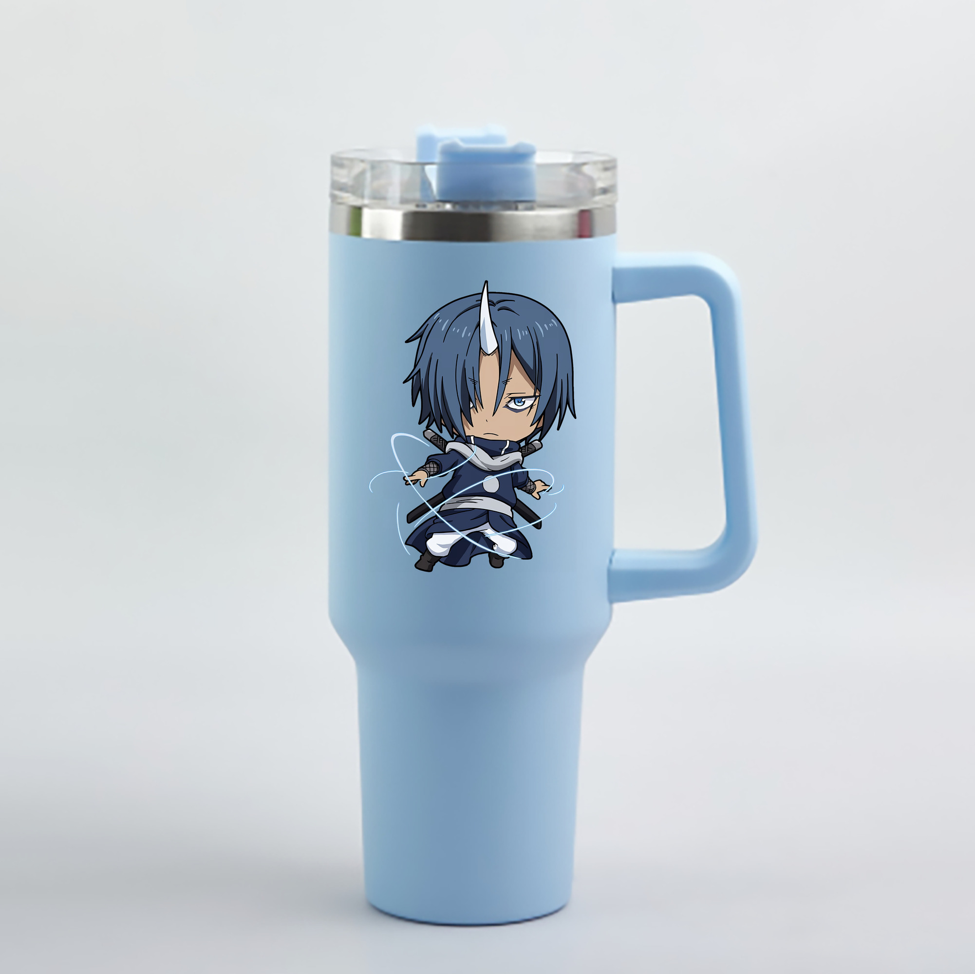 （画像用） 転スラ Regarding Reincarnated to Slime 1200mL車用タンブラー - クリスタルステッカー（プラスチックストロー付き）