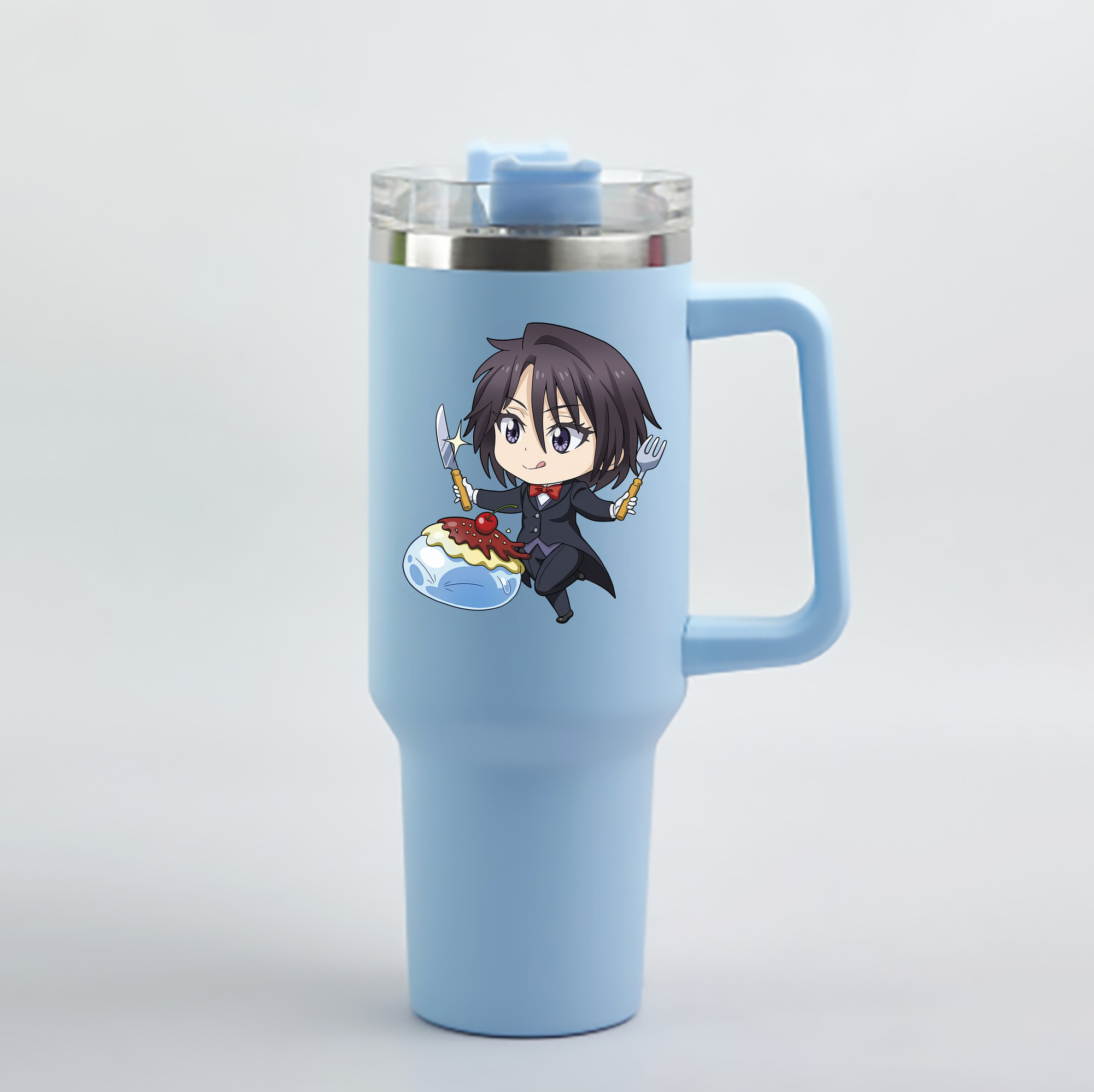 （画像用） 転スラ Regarding Reincarnated to Slime 1200mL車用タンブラー - クリスタルステッカー（プラスチックストロー付き）