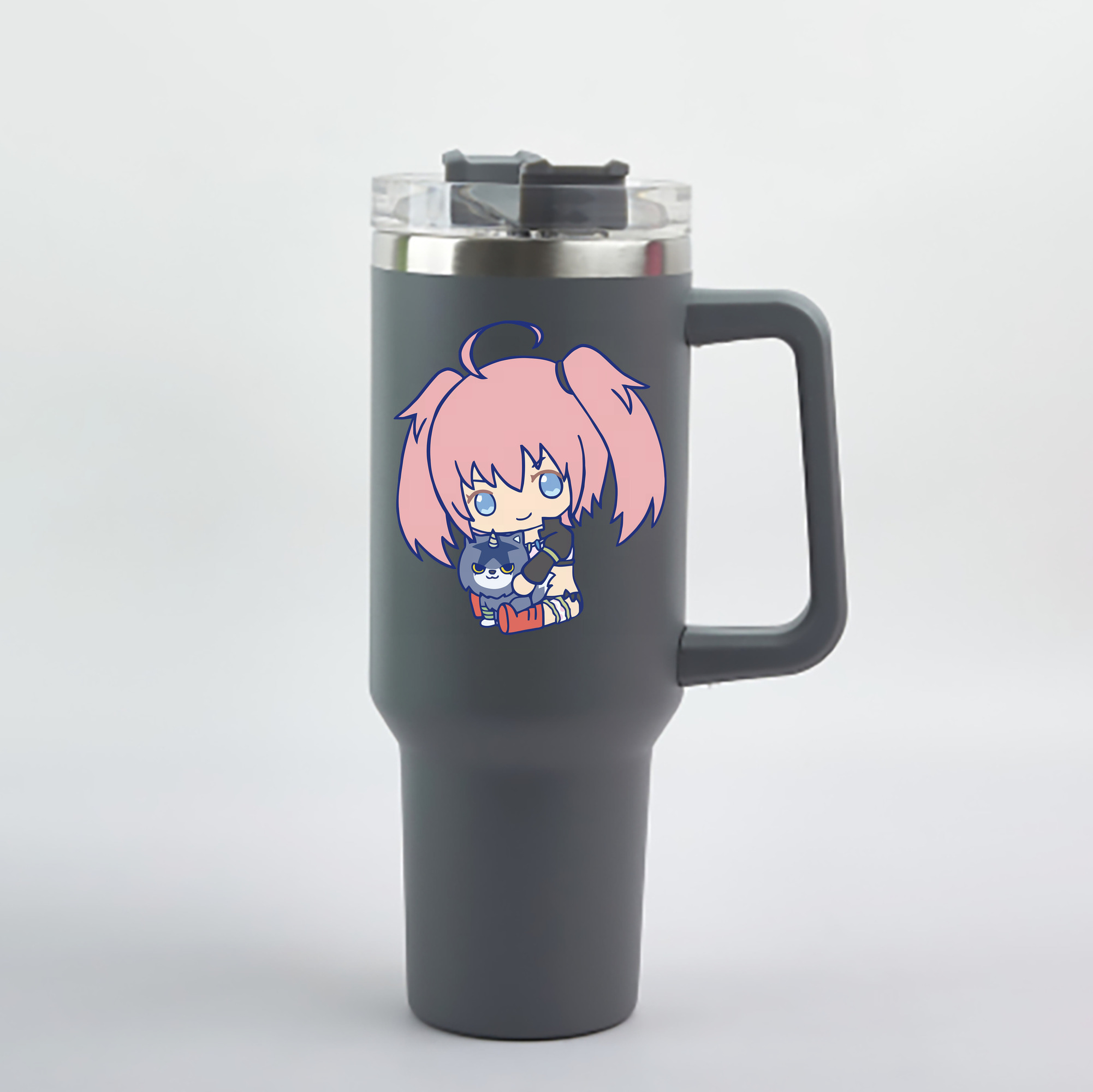（画像用） 転スラ Regarding Reincarnated to Slime 1200mL車用タンブラー - クリスタルステッカー（プラスチックストロー付き）