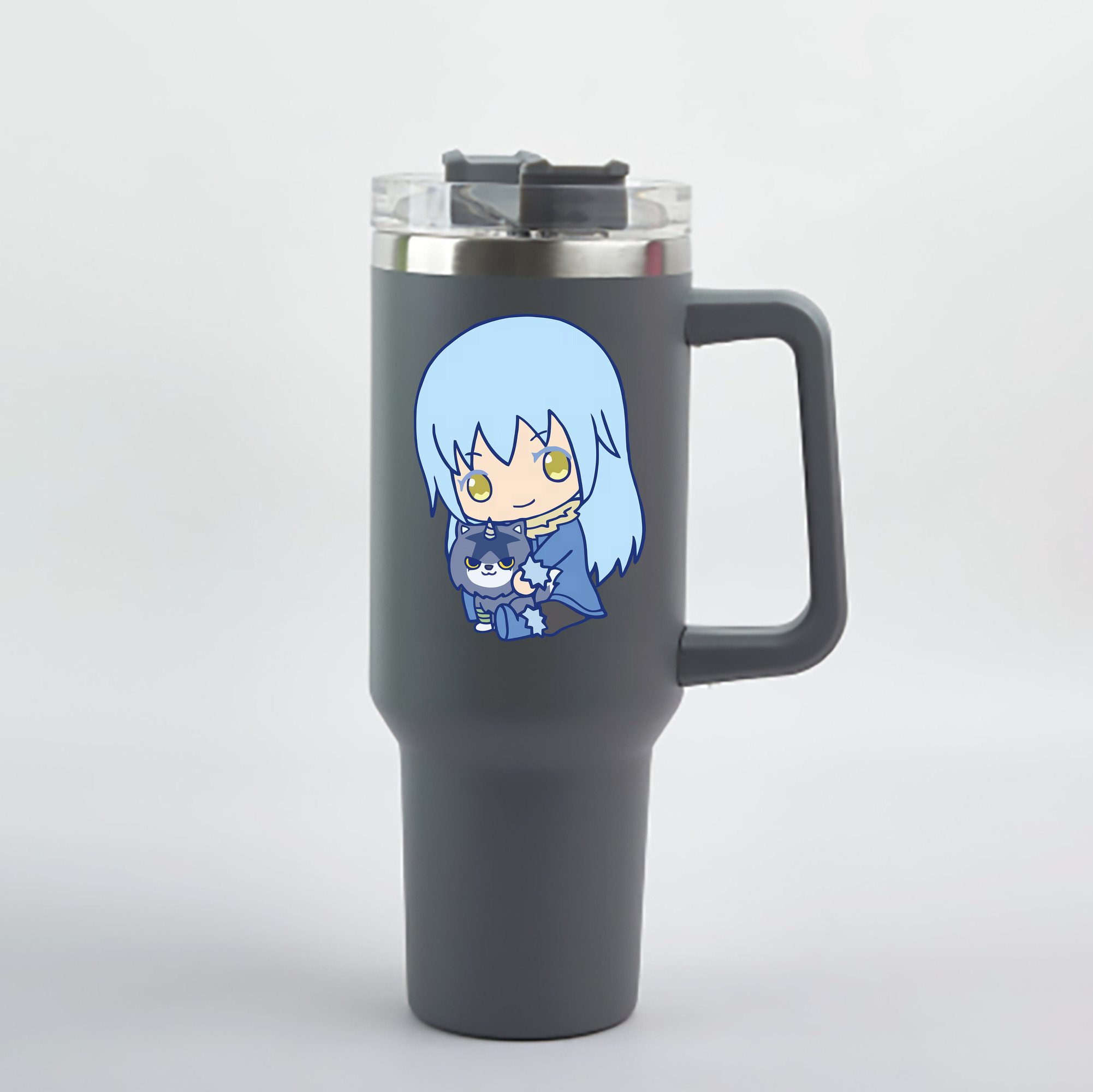 （画像用） 転スラ Regarding Reincarnated to Slime 1200mL車用タンブラー - クリスタルステッカー（プラスチックストロー付き）