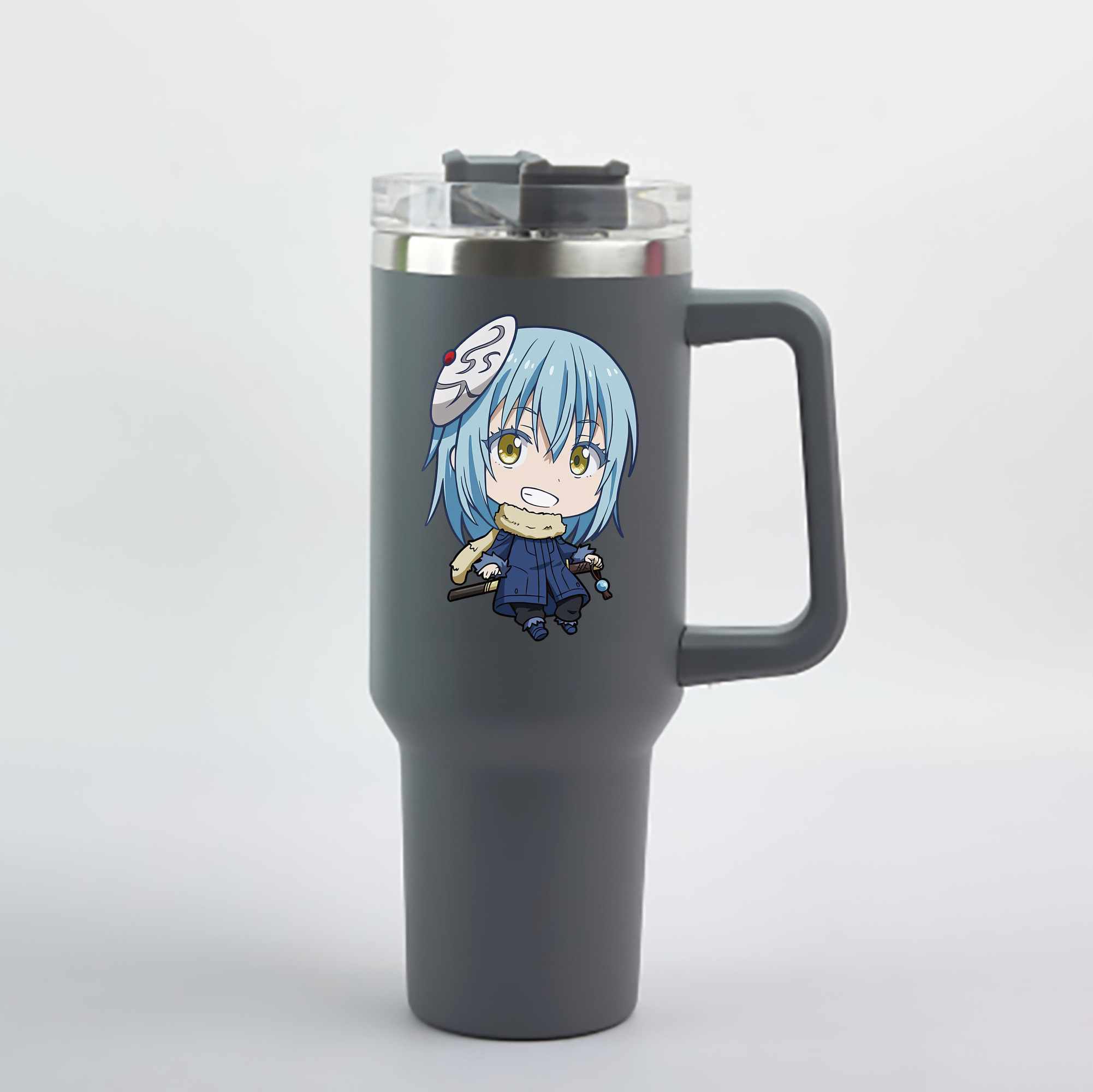 （画像用） 転スラ Regarding Reincarnated to Slime 1200mL車用タンブラー - クリスタルステッカー（プラスチックストロー付き）