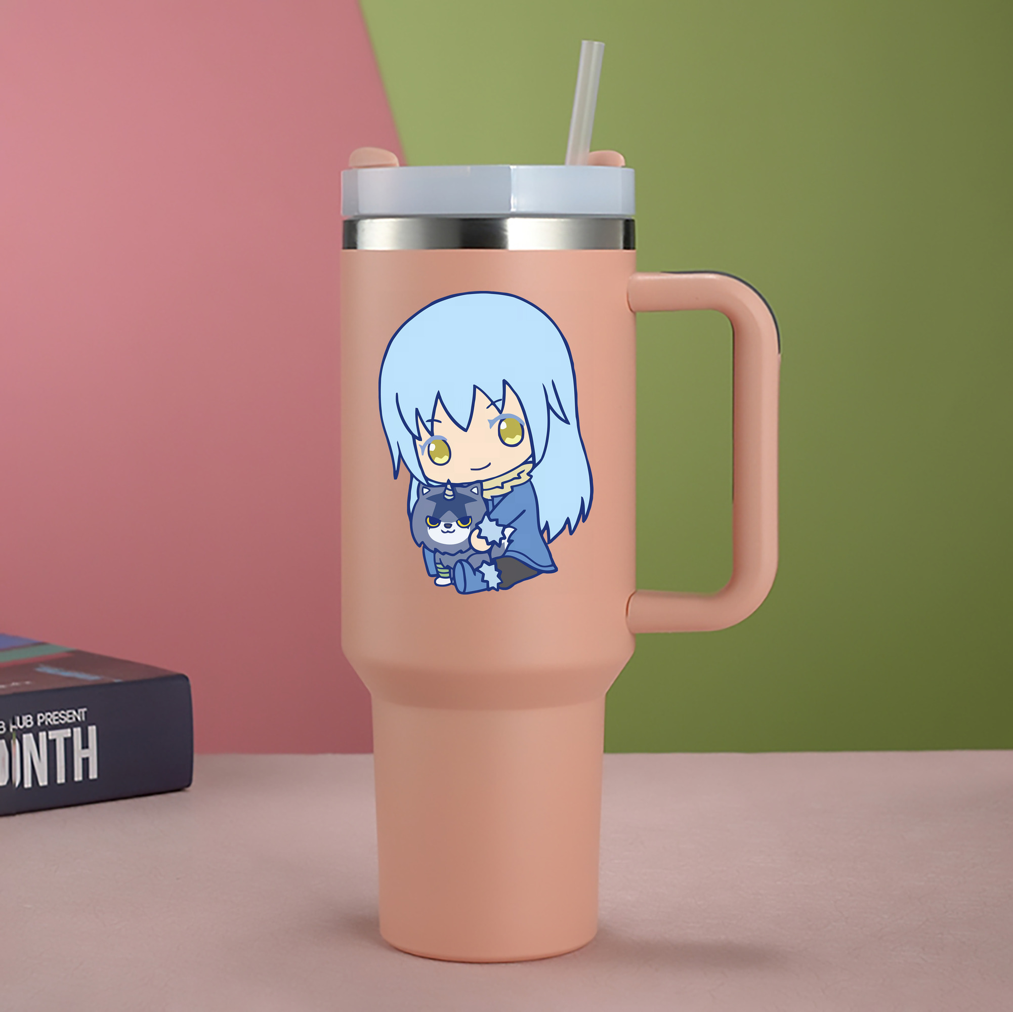 （画像用） 転スラ Regarding Reincarnated to Slime 1200mL車用タンブラー - クリスタルステッカー（プラスチックストロー付き）
