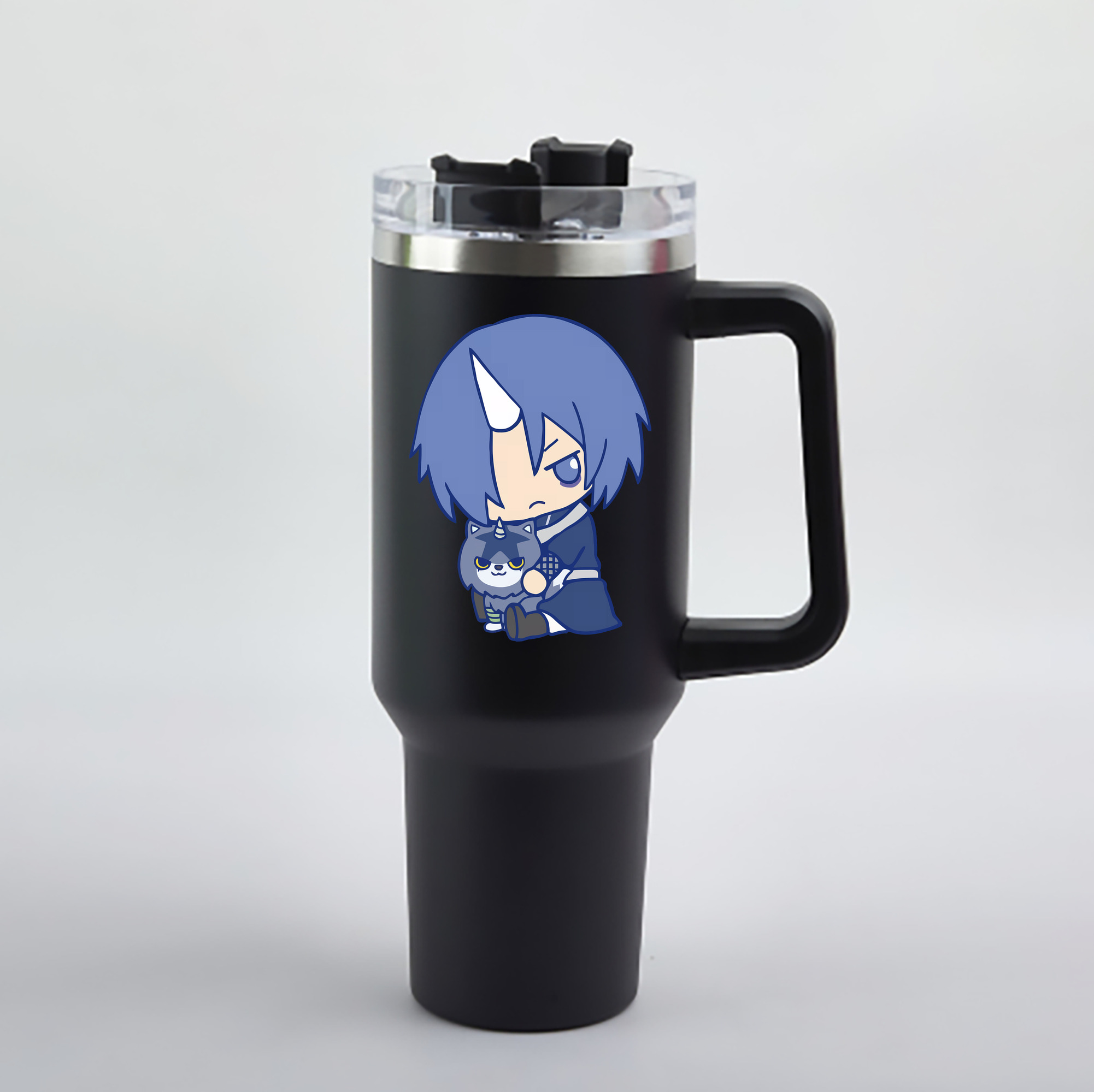 （画像用） 転スラ Regarding Reincarnated to Slime 1200mL車用タンブラー - クリスタルステッカー（プラスチックストロー付き）