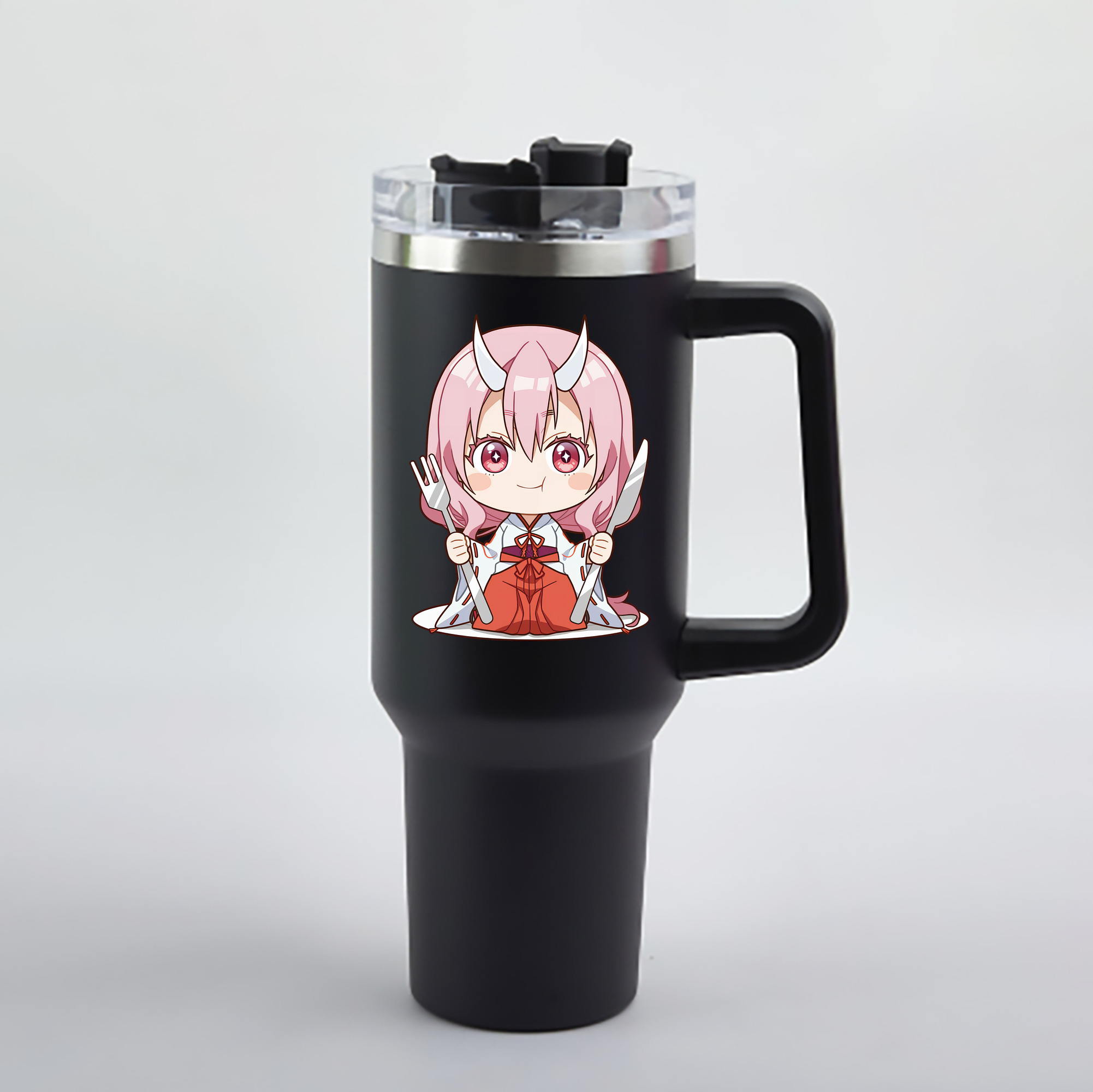 （画像用） 転スラ Regarding Reincarnated to Slime 1200mL車用タンブラー - クリスタルステッカー（プラスチックストロー付き）