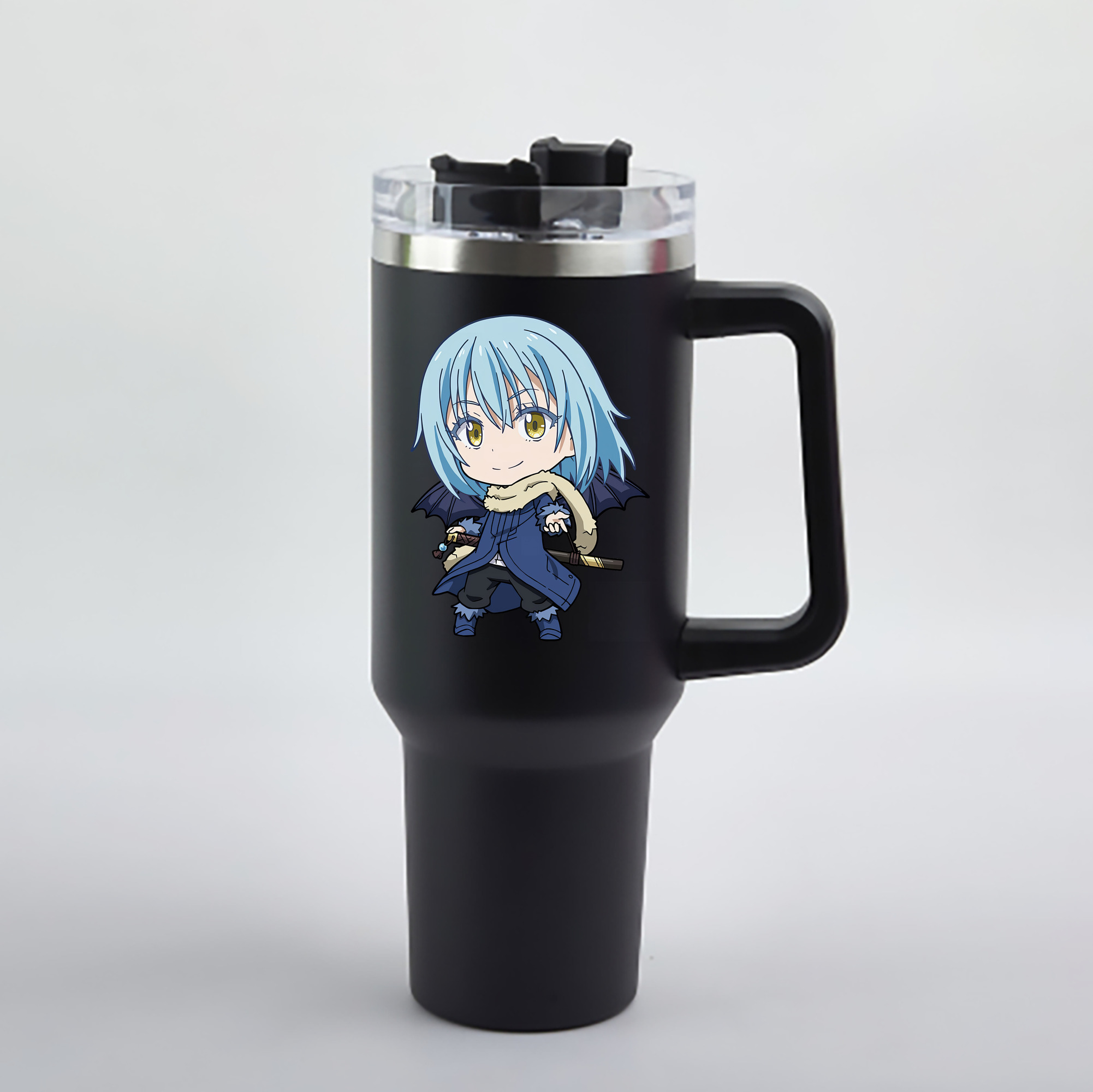 （画像用） 転スラ Regarding Reincarnated to Slime 1200mL車用タンブラー - クリスタルステッカー（プラスチックストロー付き）
