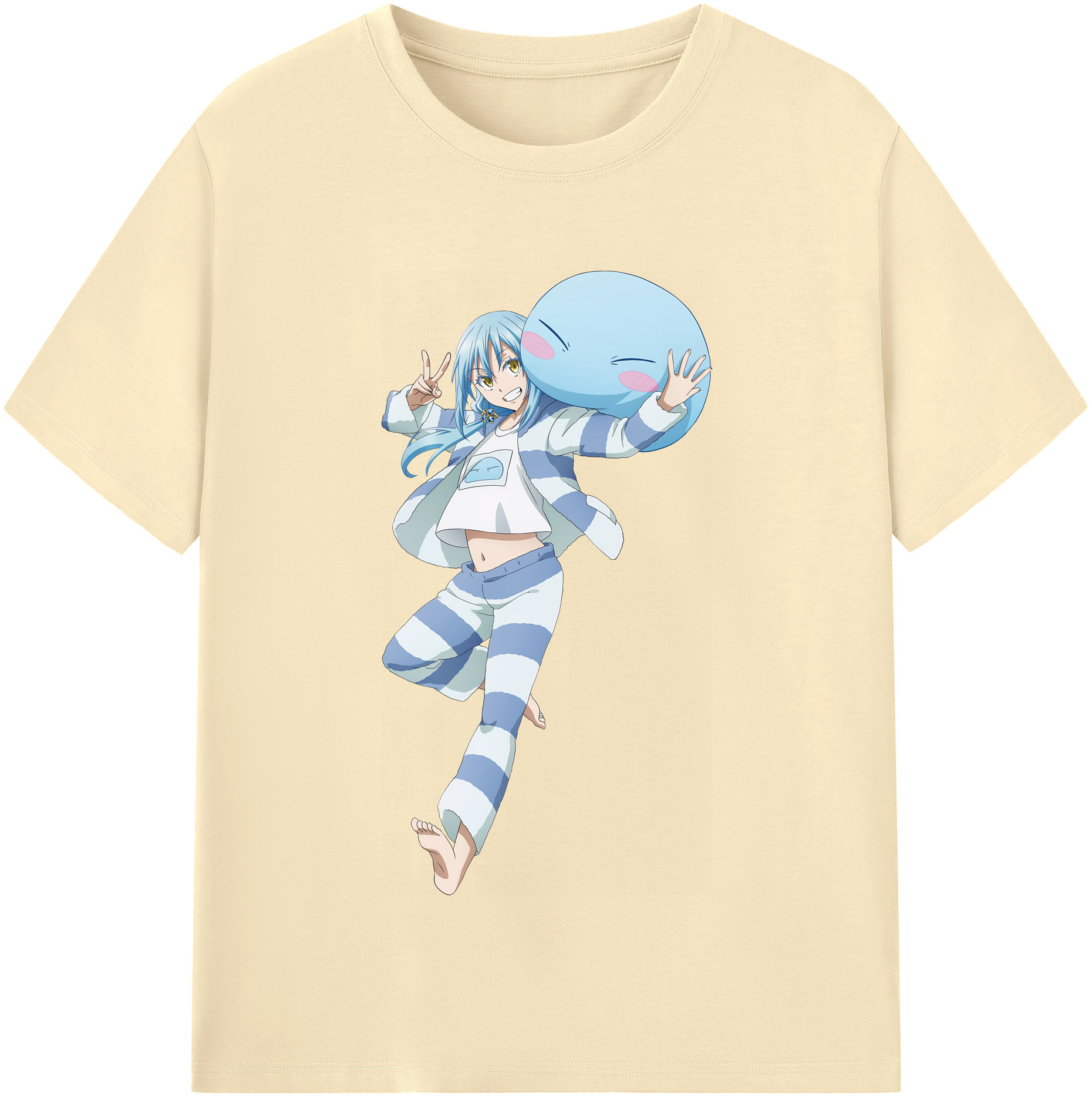 （画像用） 転スラ Regarding Reincarnated to Slime 綿100％半袖Tシャツ（フロントプリント）