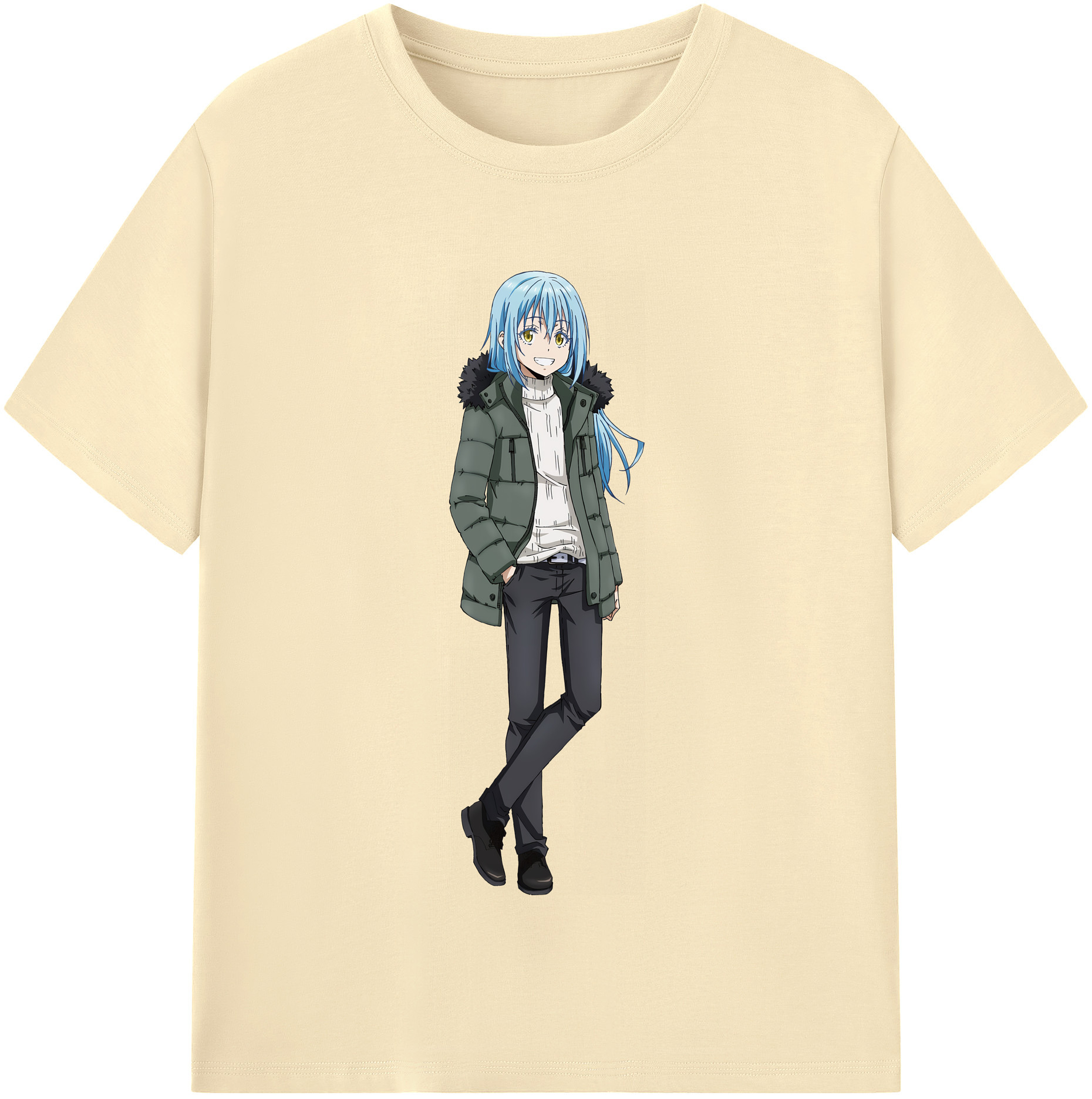 （画像用） 転スラ Regarding Reincarnated to Slime 綿100％半袖Tシャツ（フロントプリント）