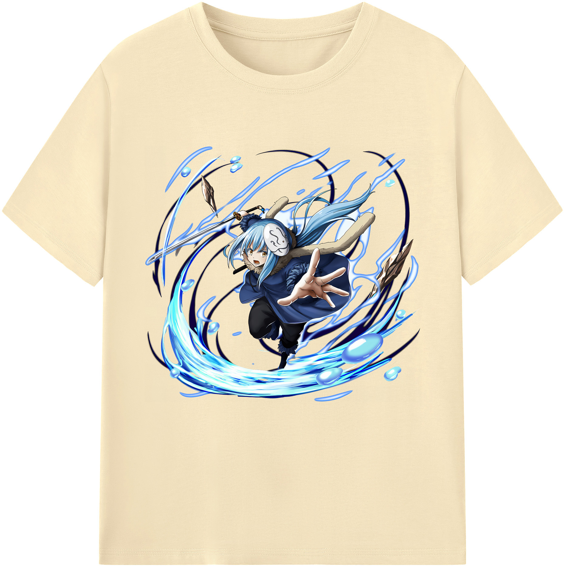 （画像用） 転スラ Regarding Reincarnated to Slime 綿100％半袖Tシャツ（フロントプリント）