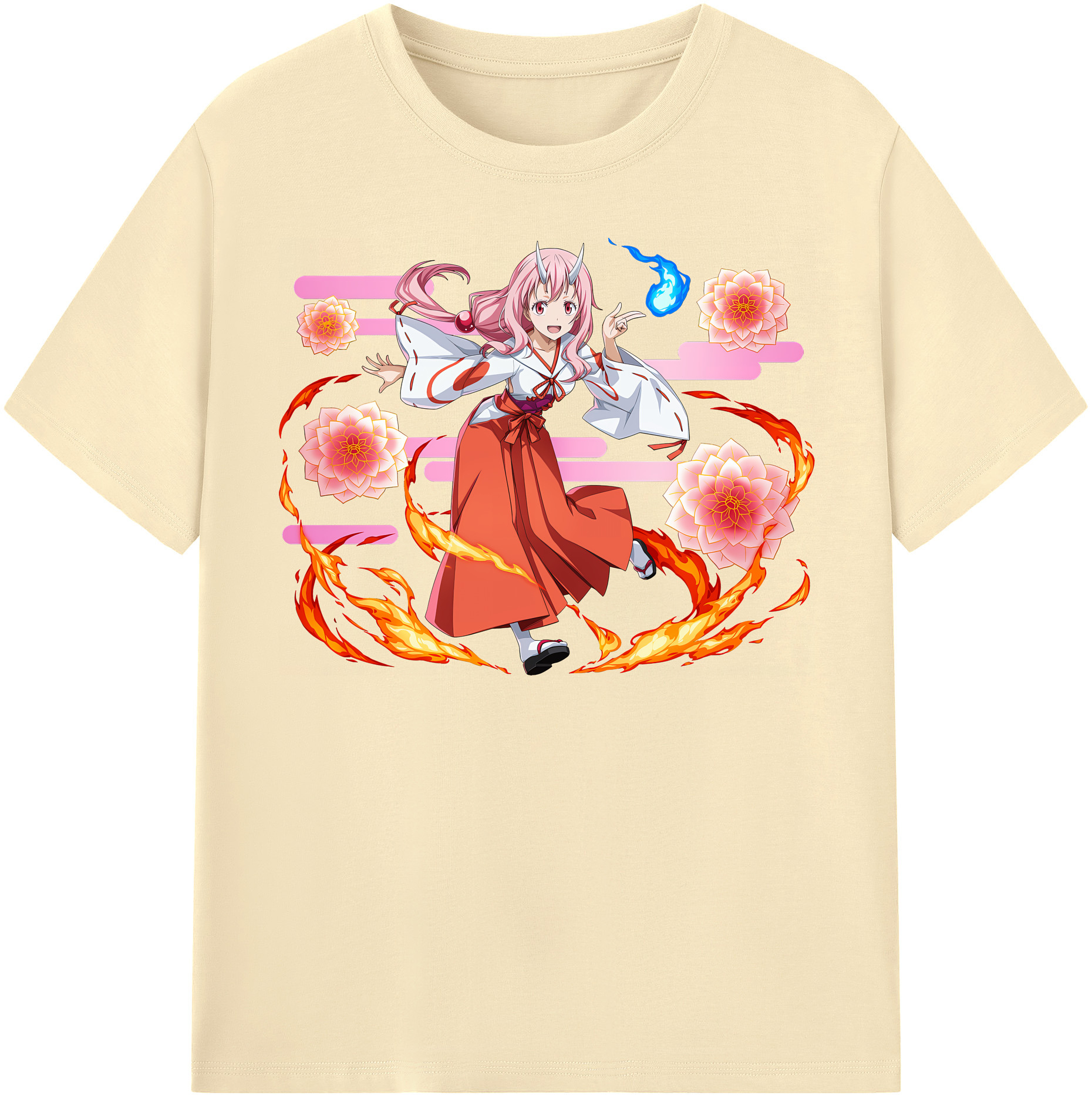 （画像用） 転スラ Regarding Reincarnated to Slime 綿100％半袖Tシャツ（フロントプリント）
