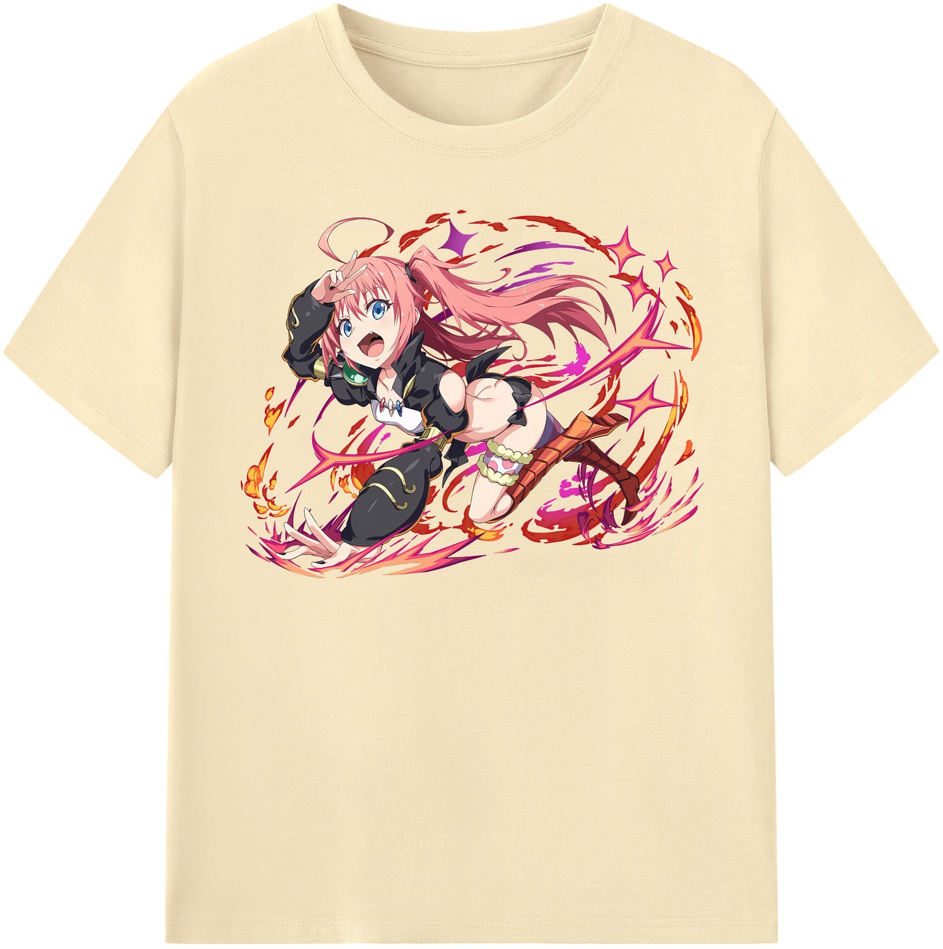 （画像用） 転スラ Regarding Reincarnated to Slime 綿100％半袖Tシャツ（フロントプリント）