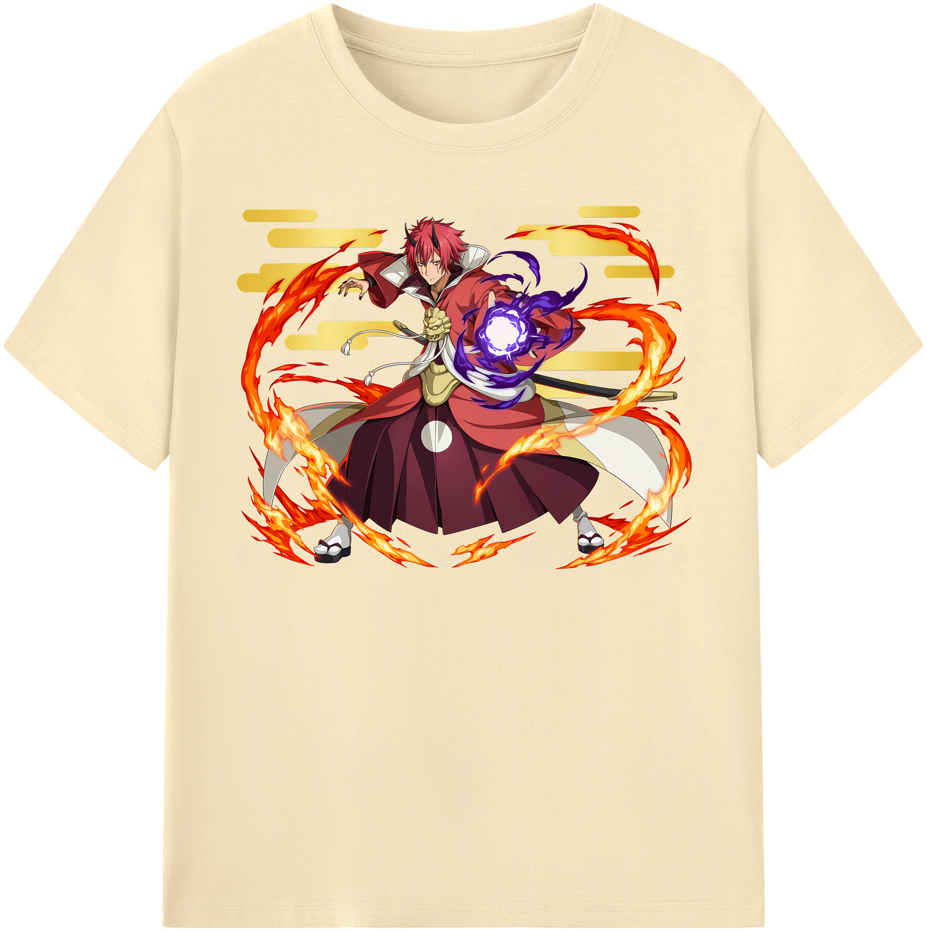 （画像用） 転スラ Regarding Reincarnated to Slime 綿100％半袖Tシャツ（フロントプリント）