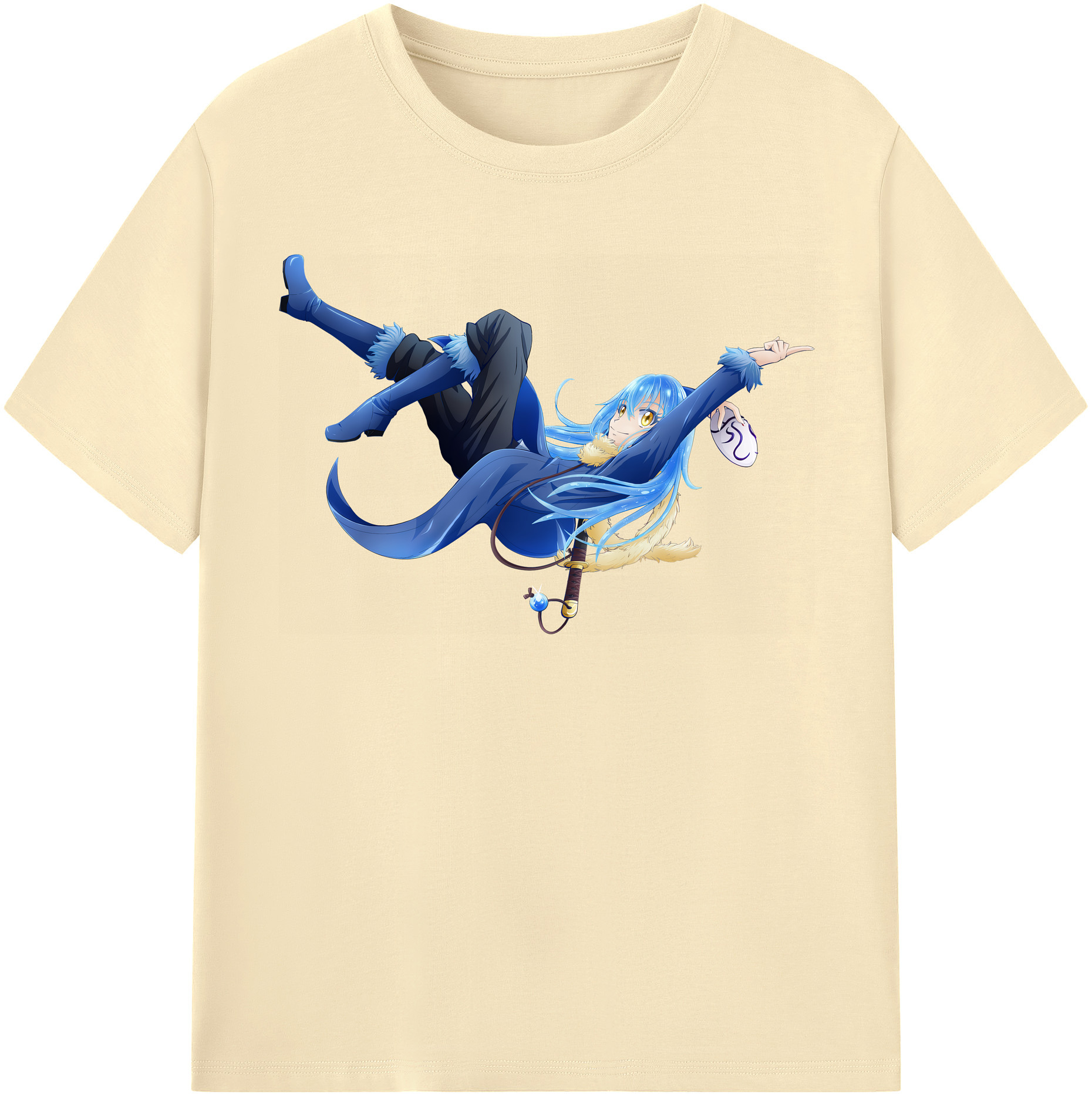 （画像用） 転スラ Regarding Reincarnated to Slime 綿100％半袖Tシャツ（フロントプリント）