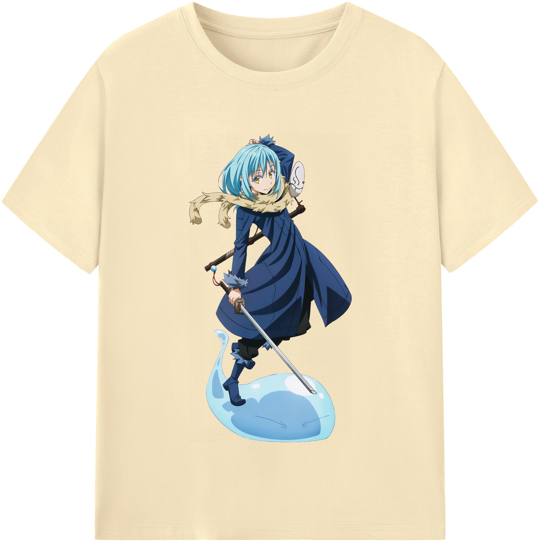 （画像用） 転スラ Regarding Reincarnated to Slime 綿100％半袖Tシャツ（フロントプリント）